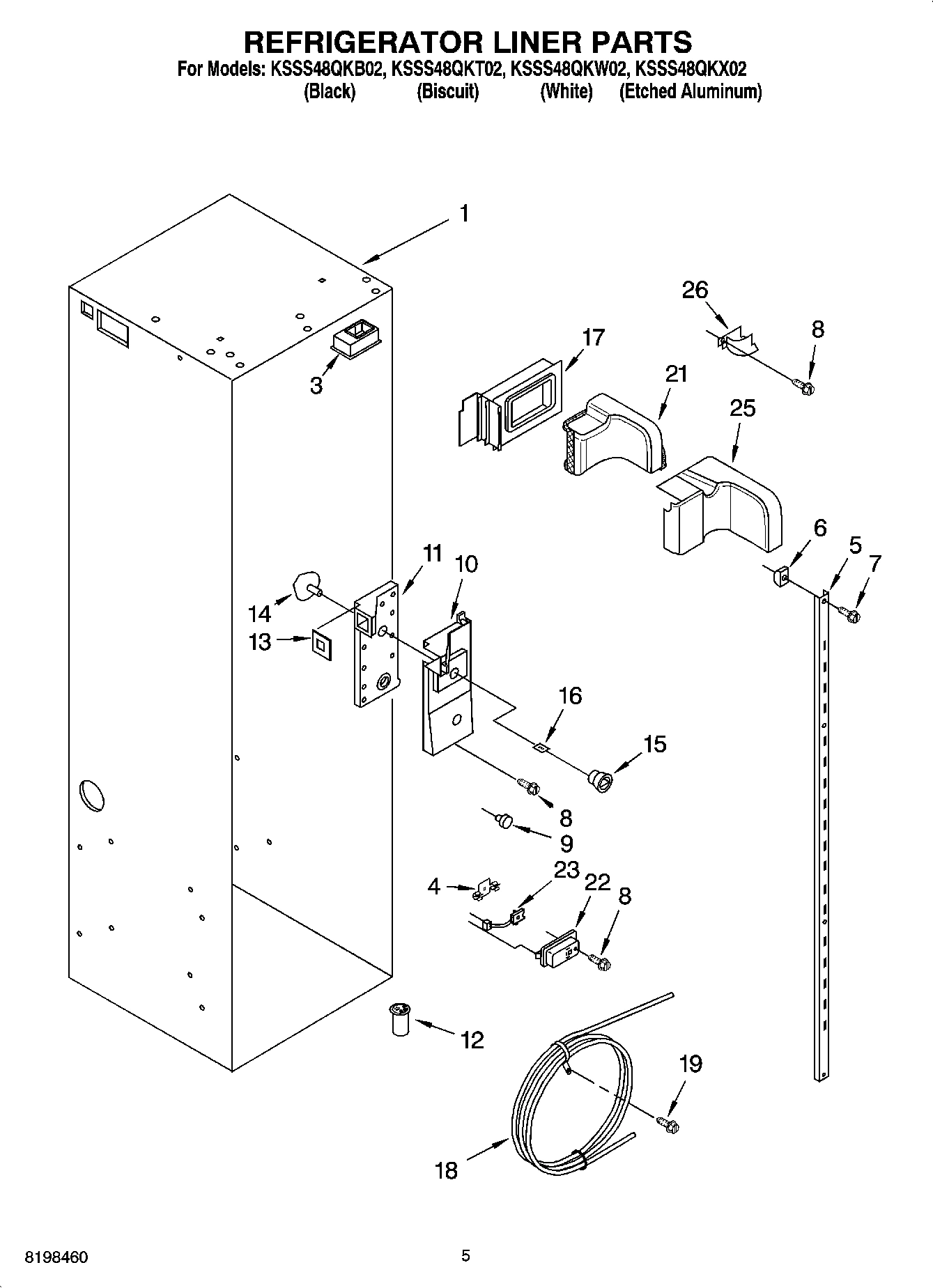 04 - REFRIGERATOR LINER PARTS