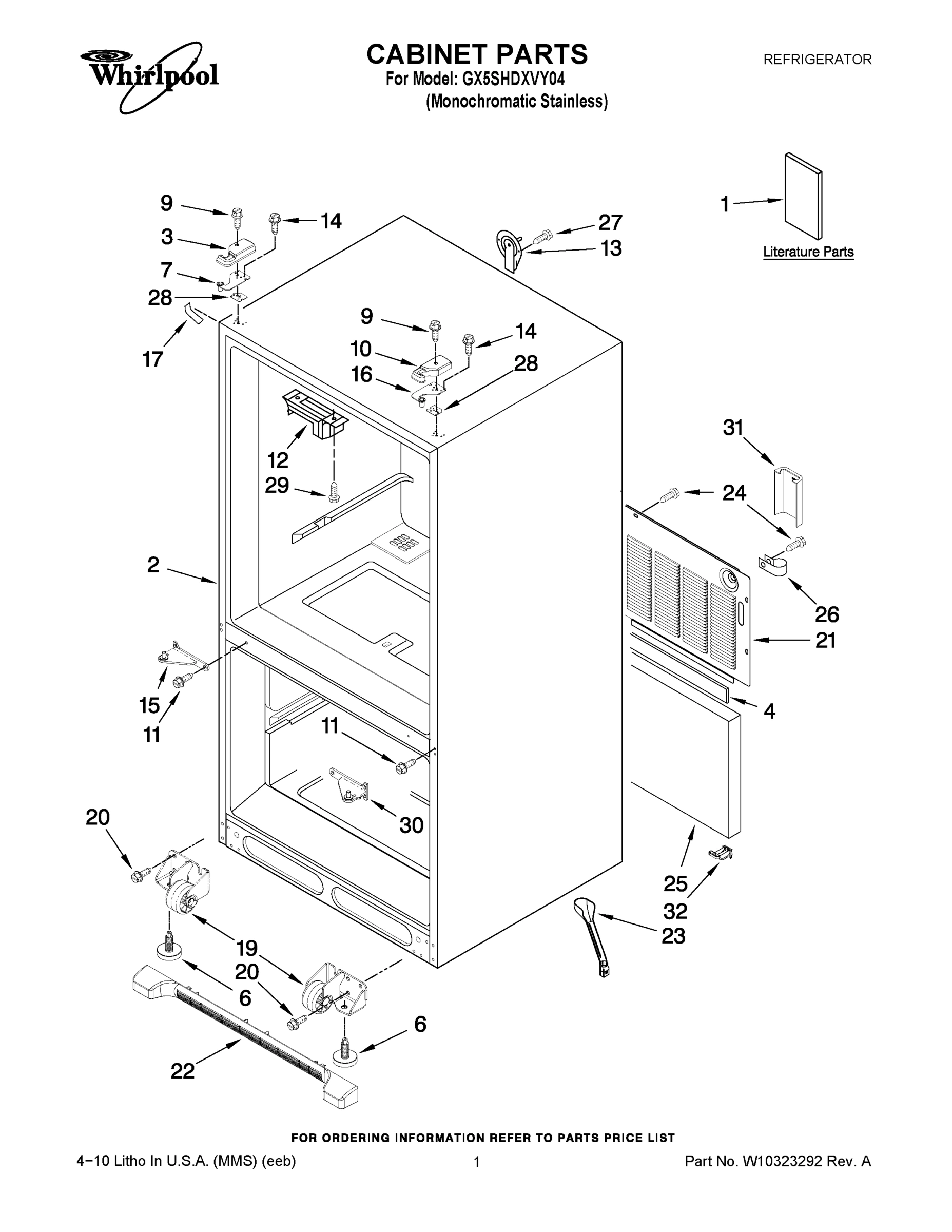 01 - CABINET PARTS