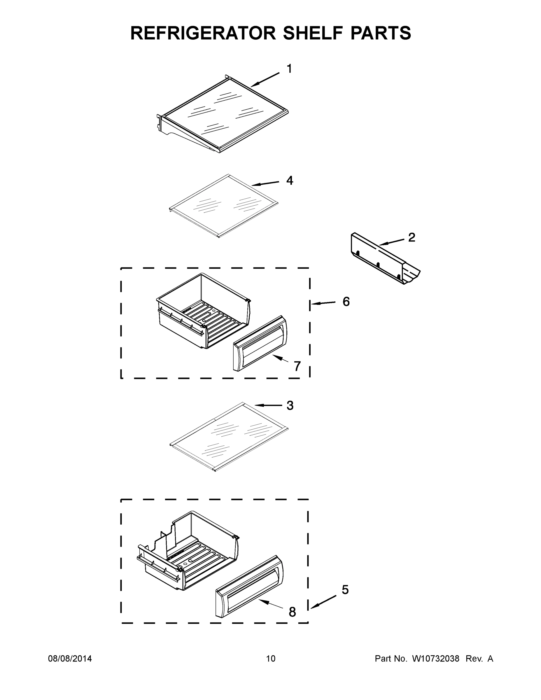 06 - REFRIGERATOR SHELF PARTS
