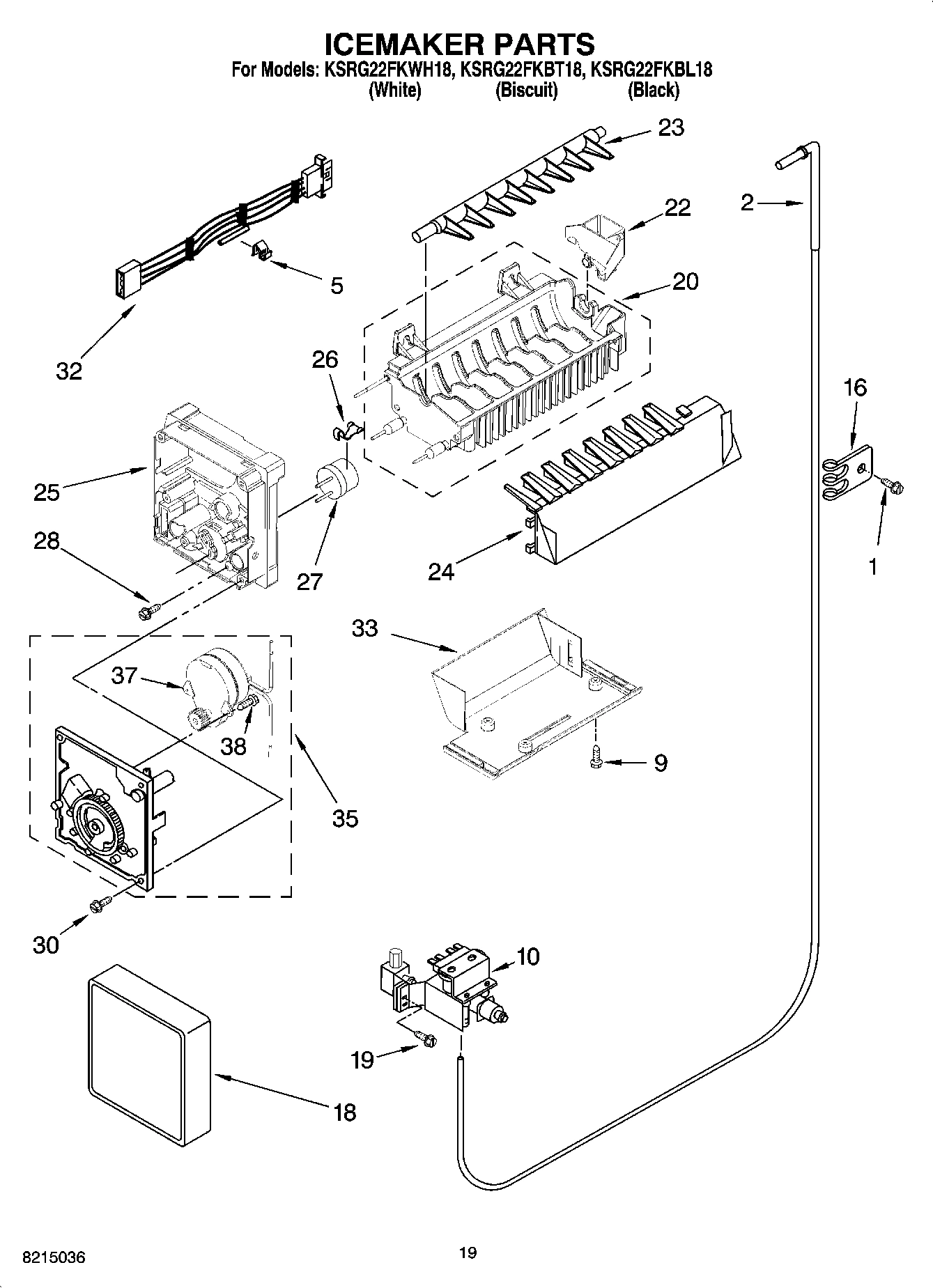 11 - ICEMAKER PARTS
