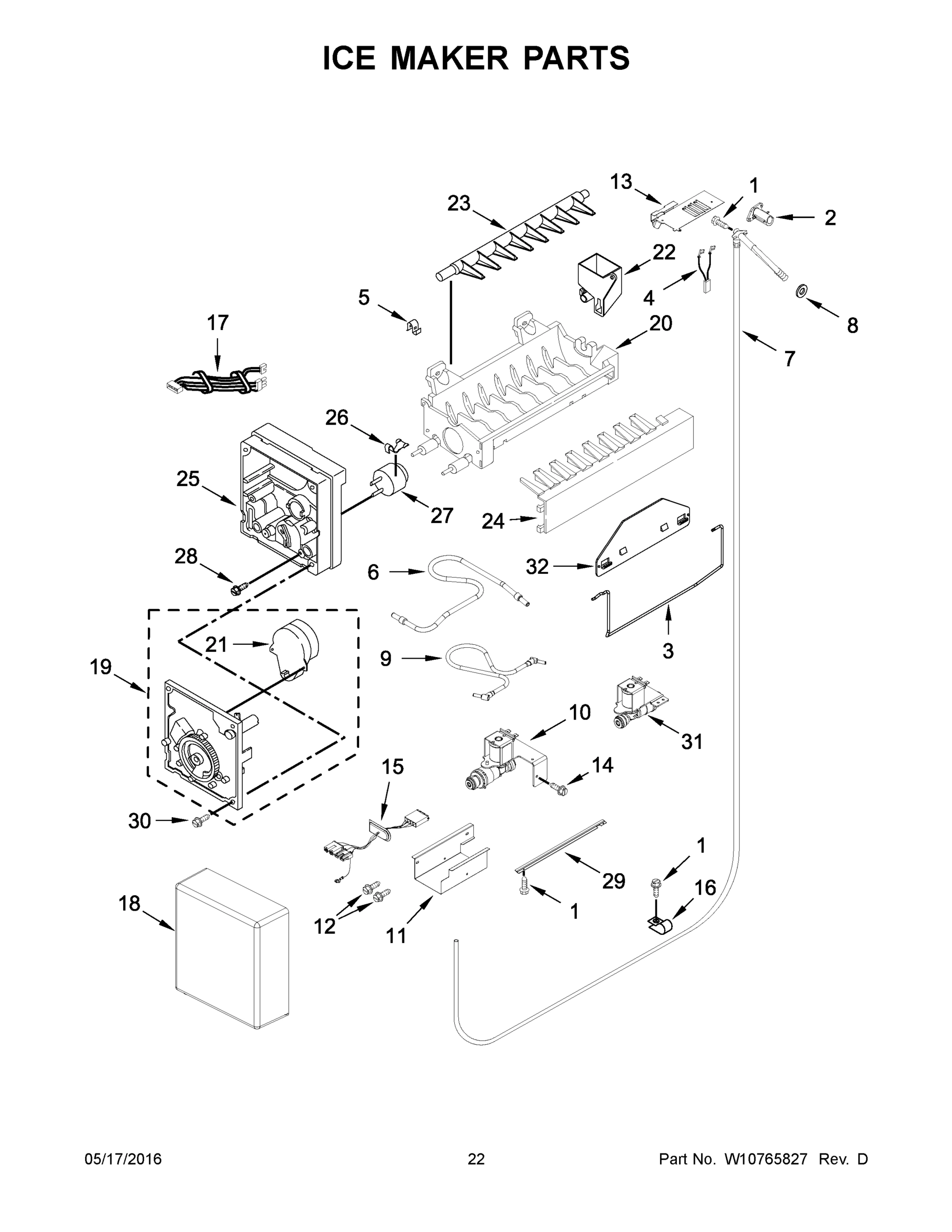 12 - ICE MAKER PARTS