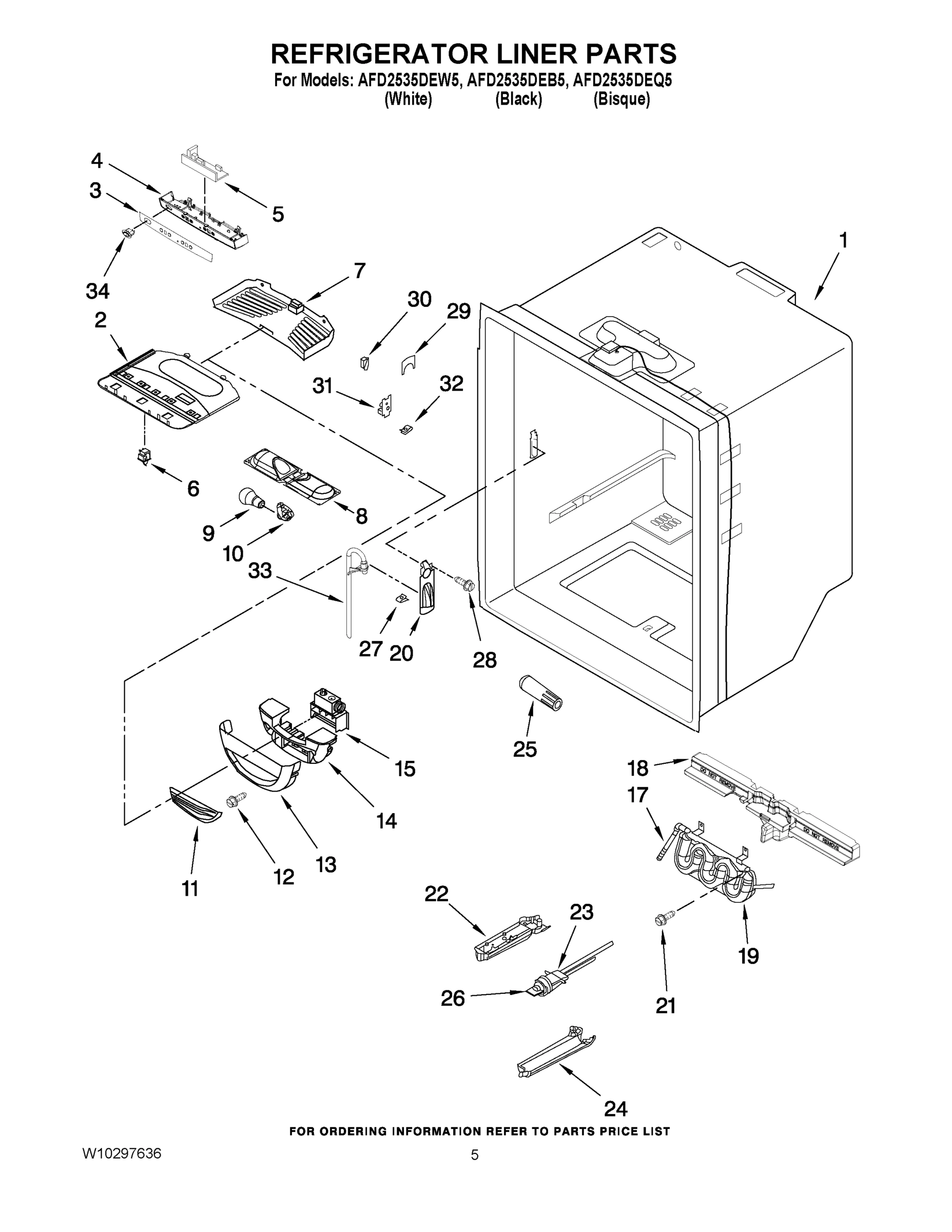 03 - REFRIGERATOR LINER PARTS