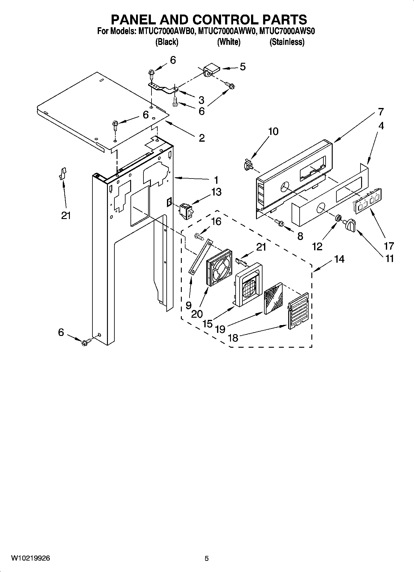 05 - PANEL AND CONTROL PARTS