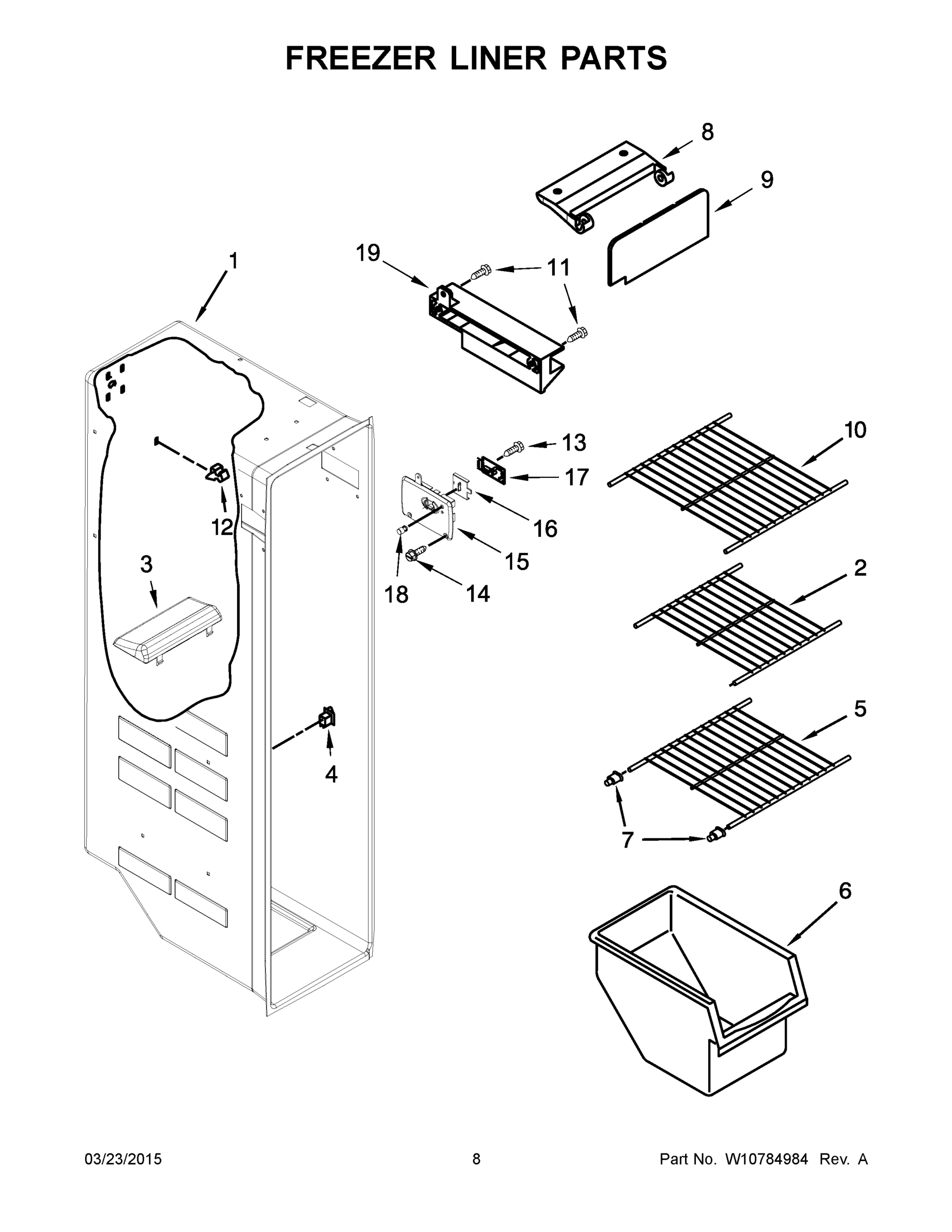 05 - FREEZER LINER PARTS