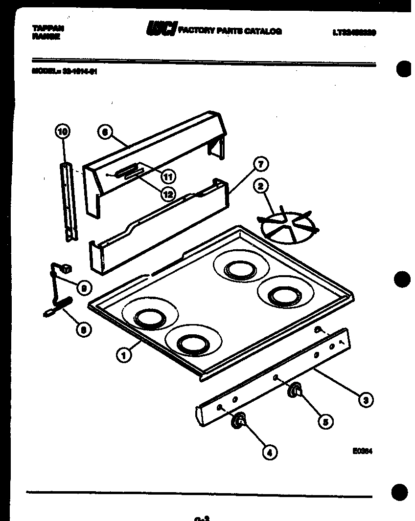 02 - BACKGUARD AND COOKTOP PARTS