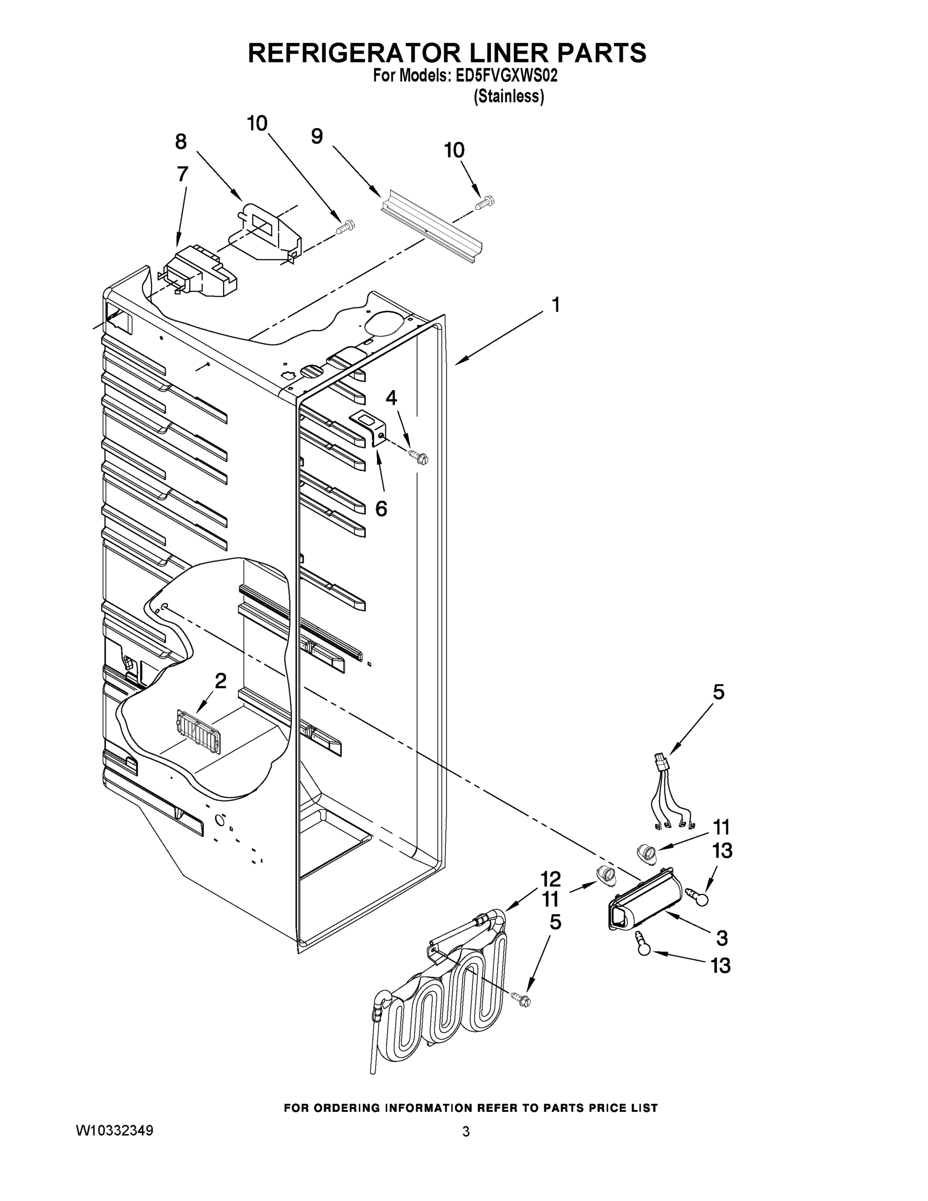 02 - REFRIGERATOR LINER PARTS