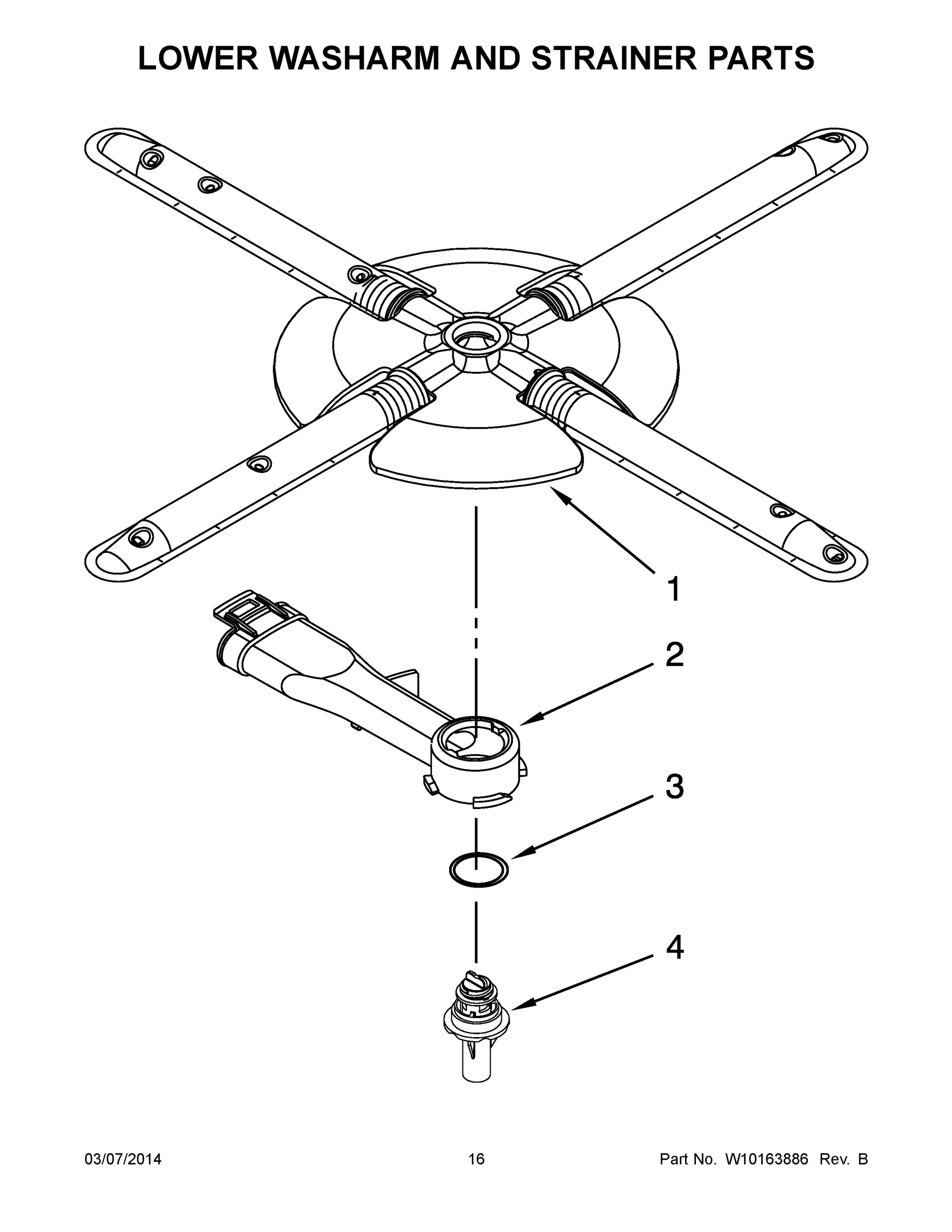 09 - LOWER WASHARM AND STRAINER PARTS