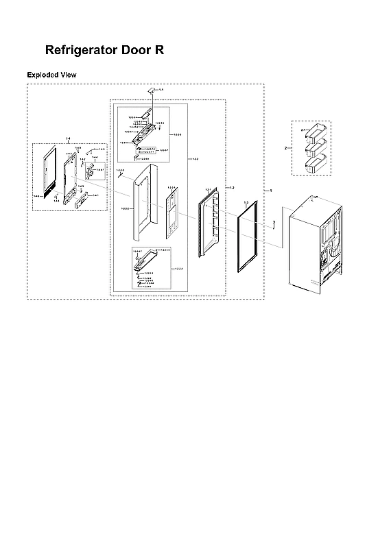 RIGHT REFRIGERATOR DOOR PARTS