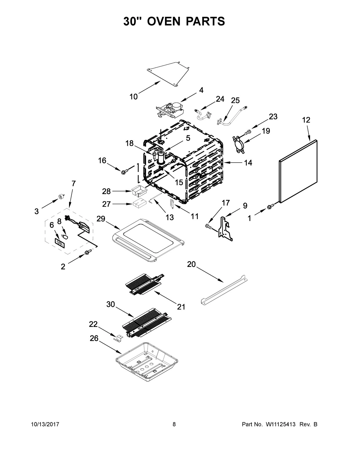 05 - 30" OVEN PARTS