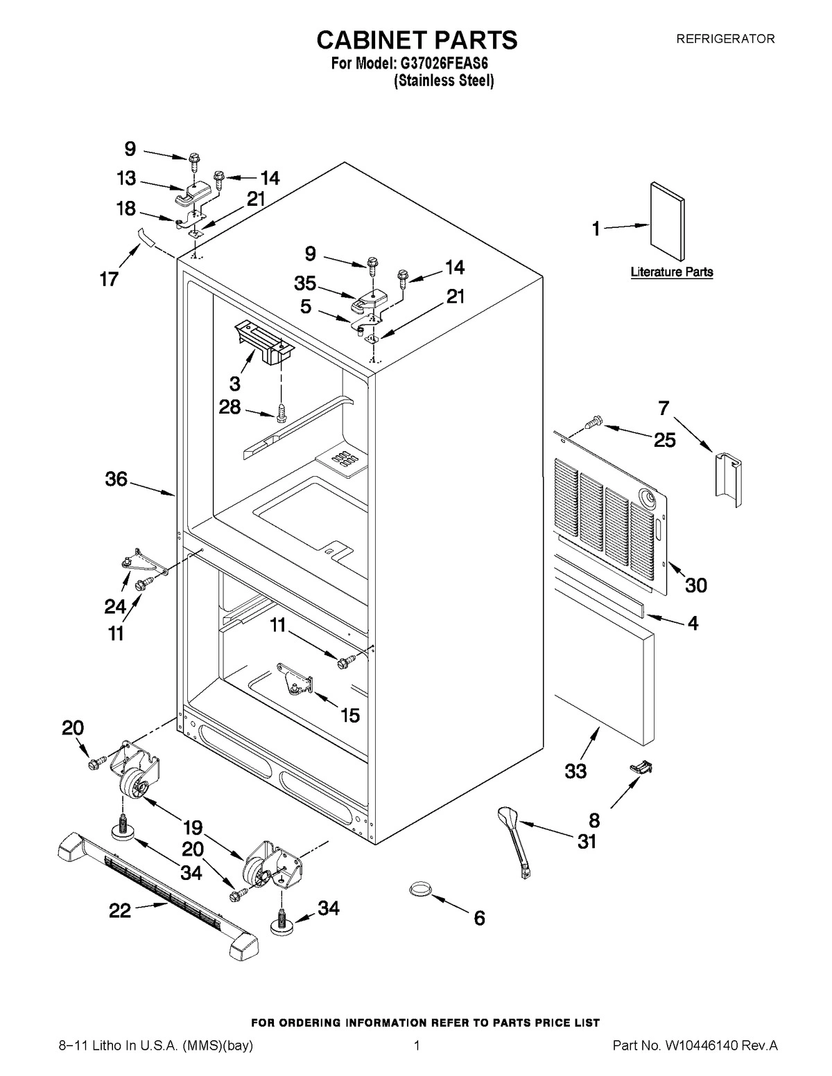 01 - CABINET PARTS