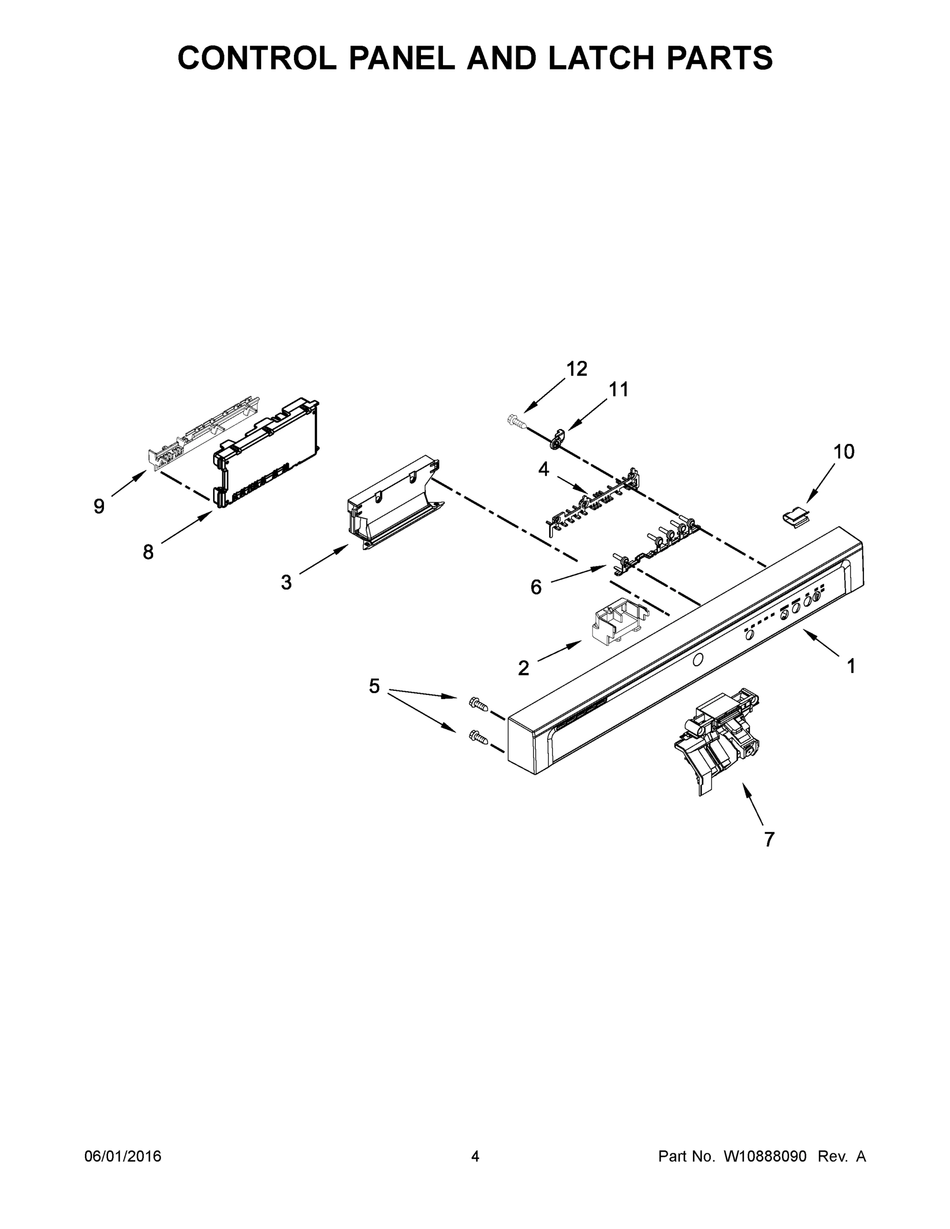 03 - CONTROL PANEL AND LATCH PARTS