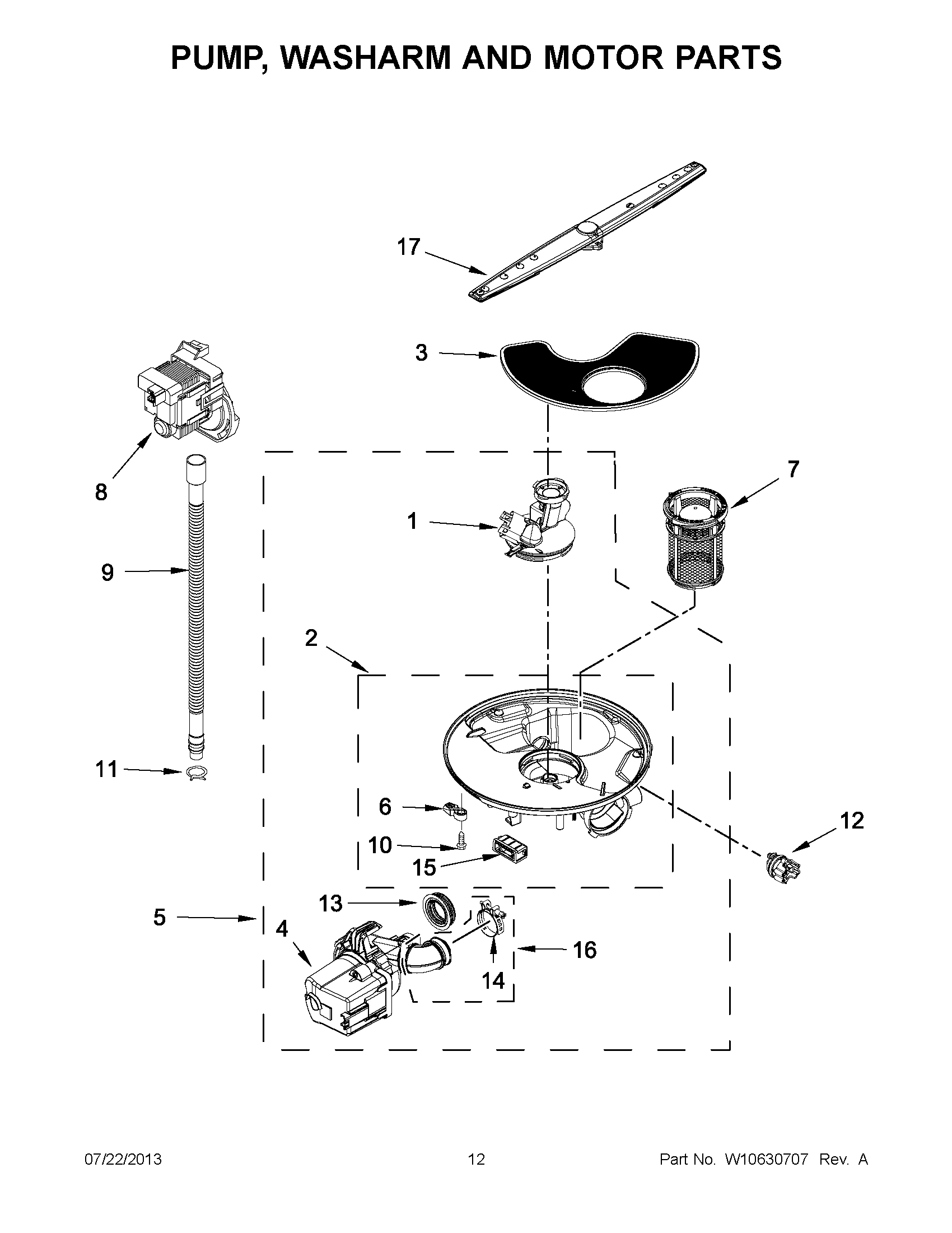 06 - PUMP, WASHARM AND MOTOR PARTS