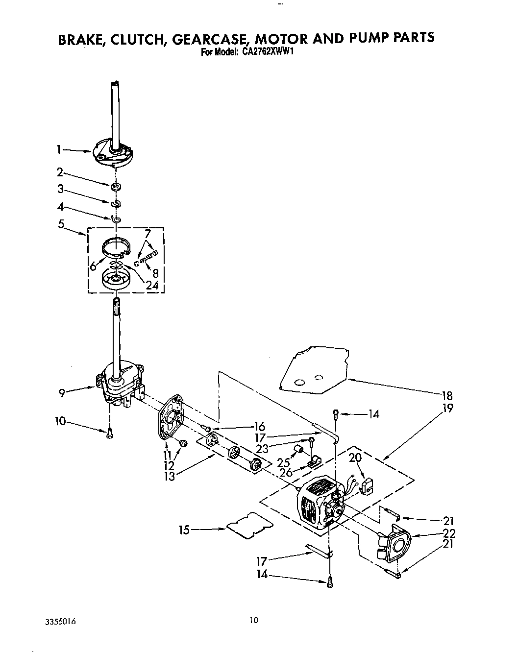 08 - BRAKE, CLUTCH, GEARCASE, MOTOR AND PUMP