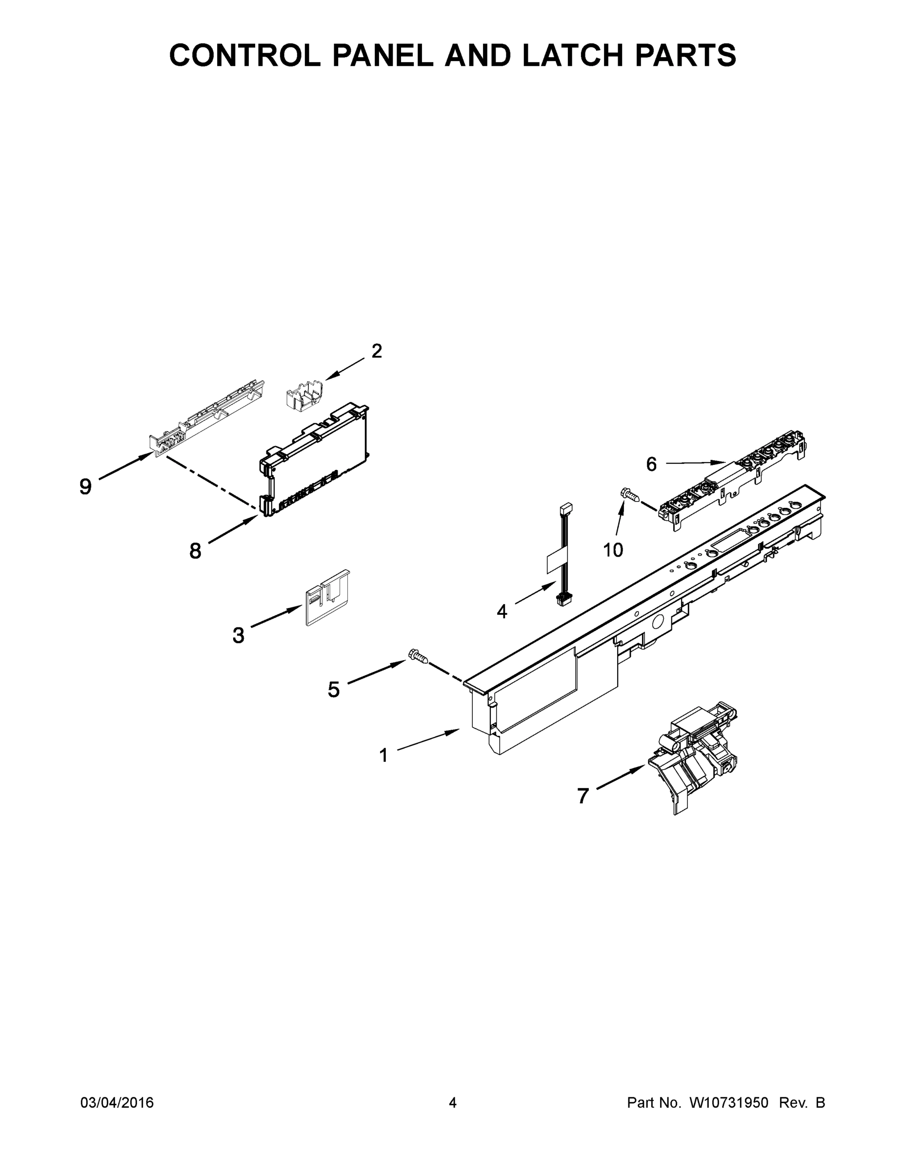 03 - CONTROL PANEL AND LATCH PARTS