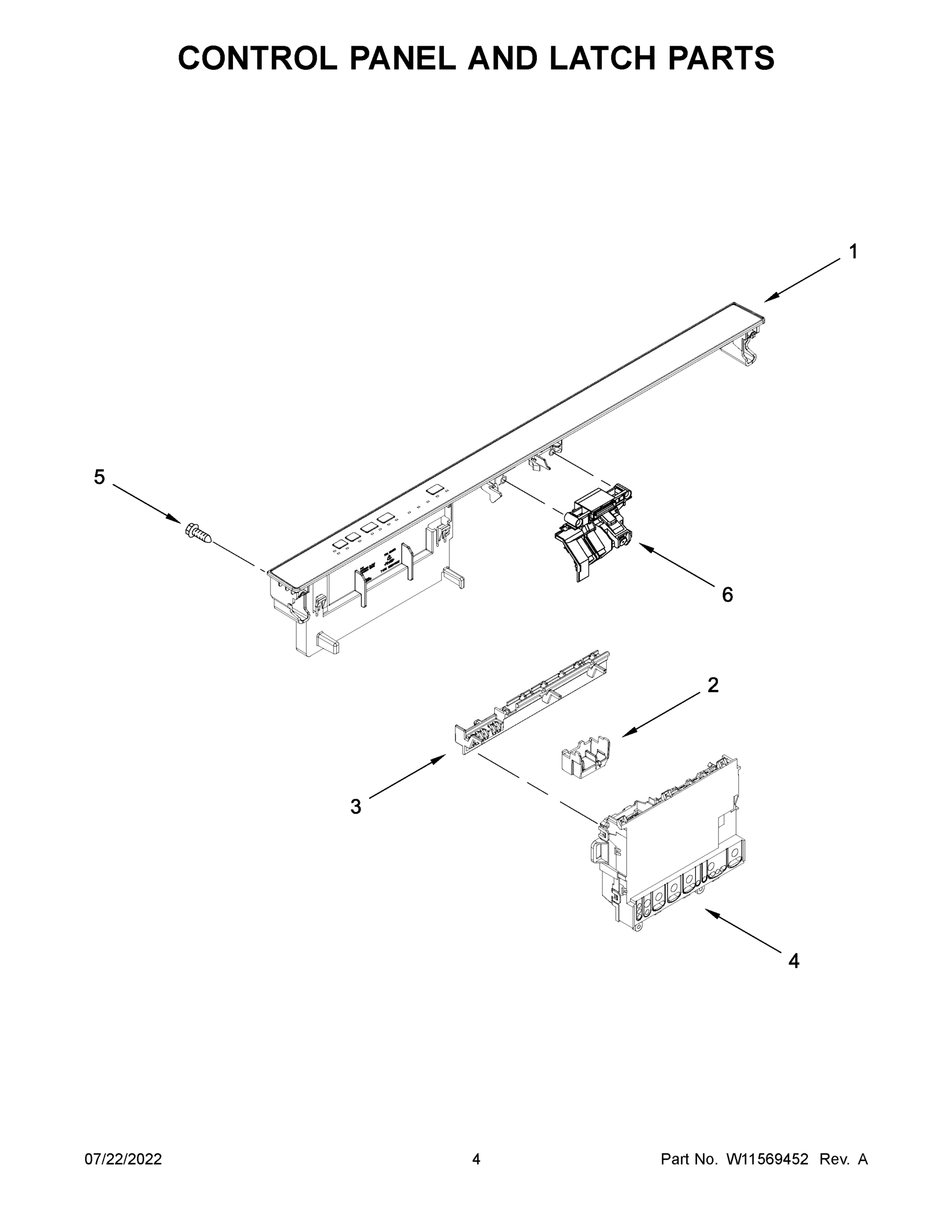 03 - CONTROL PANEL AND LATCH PARTS