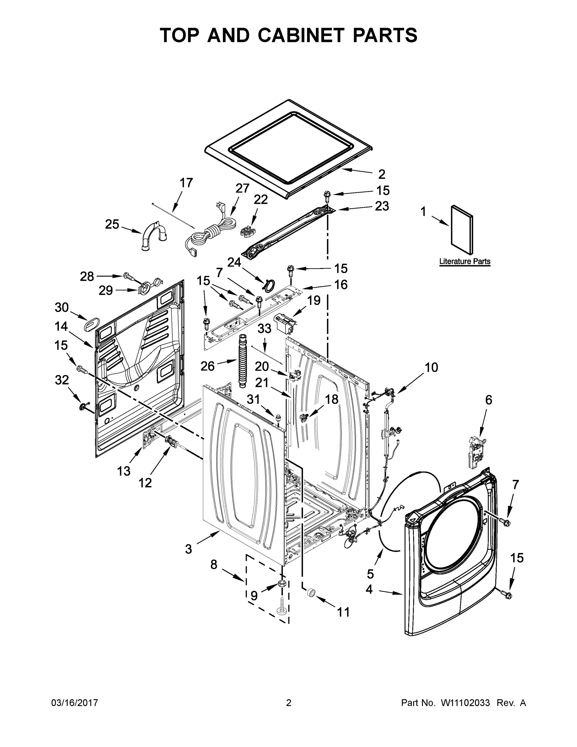 02 - TOP AND CABINET PARTS