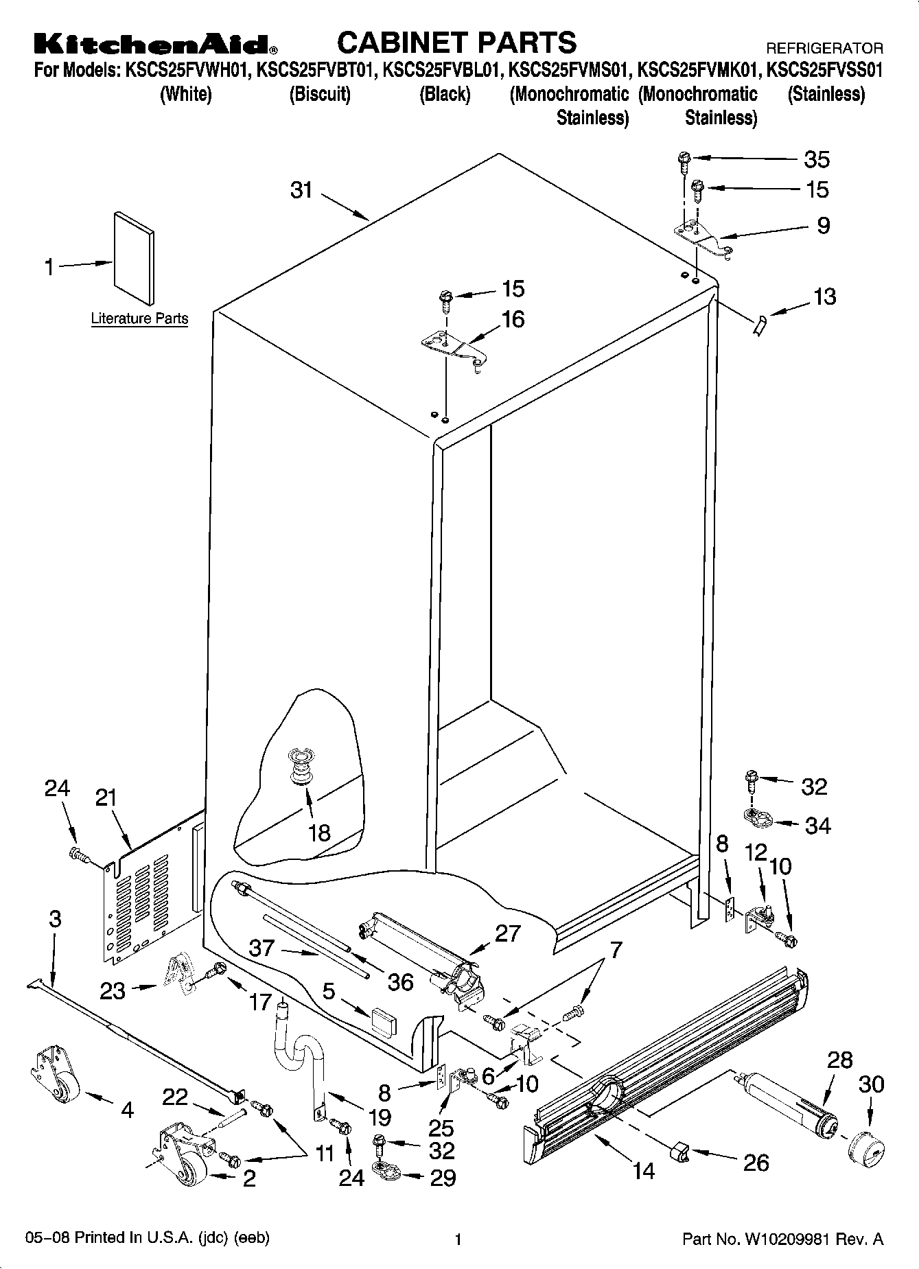 01 - CABINET PARTS