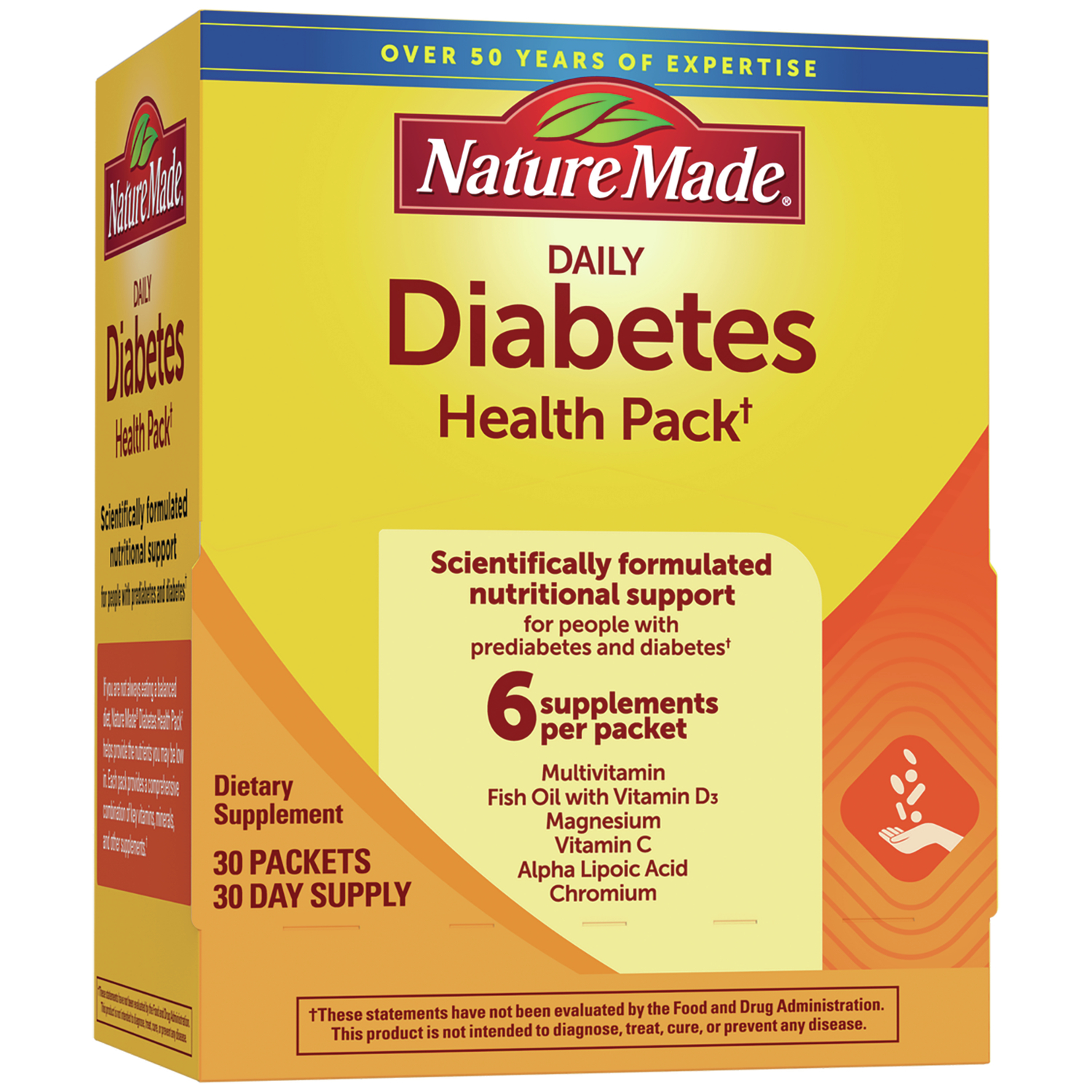 Nature Made Daily Diabetes Health Pack Vitamin | 30 Packets