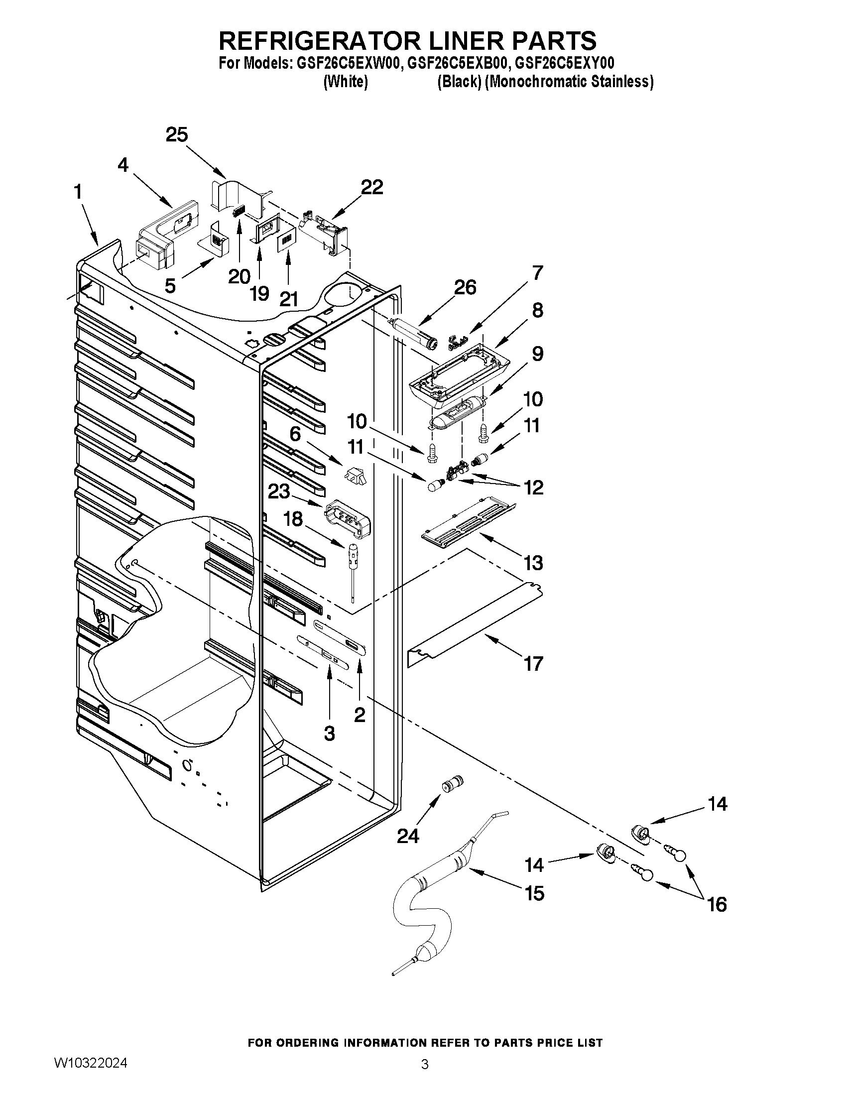 02 - REFRIGERATOR LINER PARTS