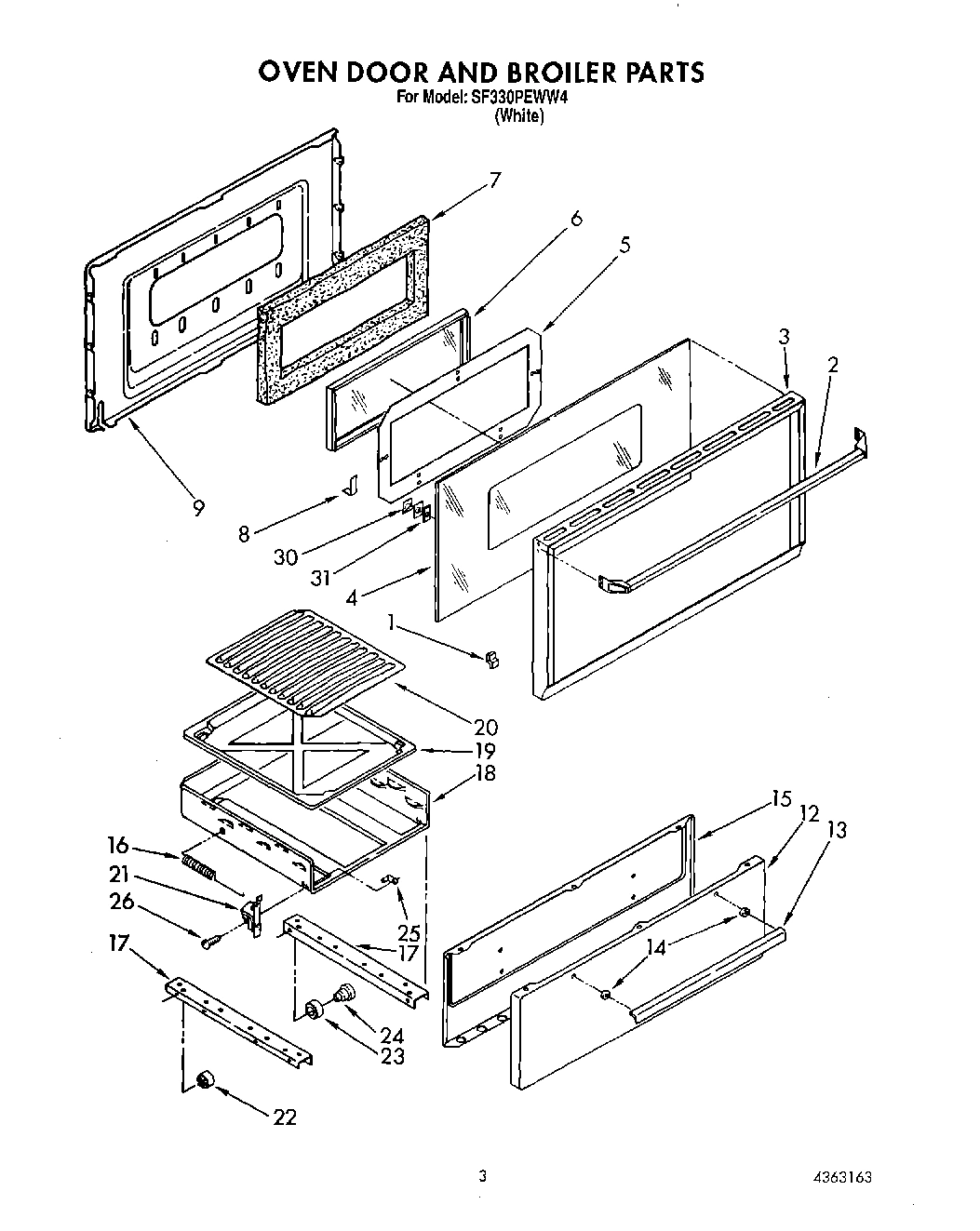 02 - OVEN DOOR AND BROILER