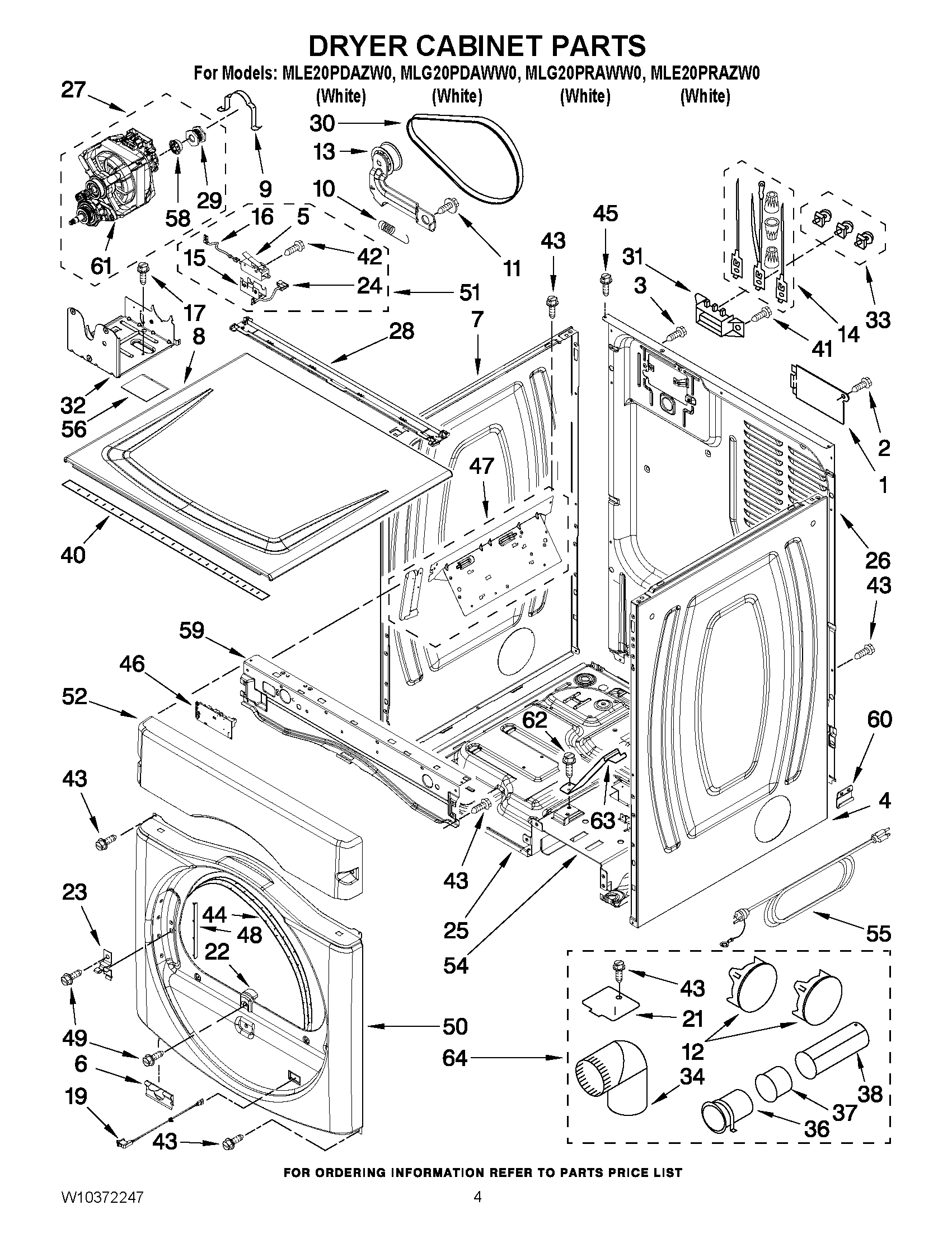 02 - DRYER CABINET PARTS