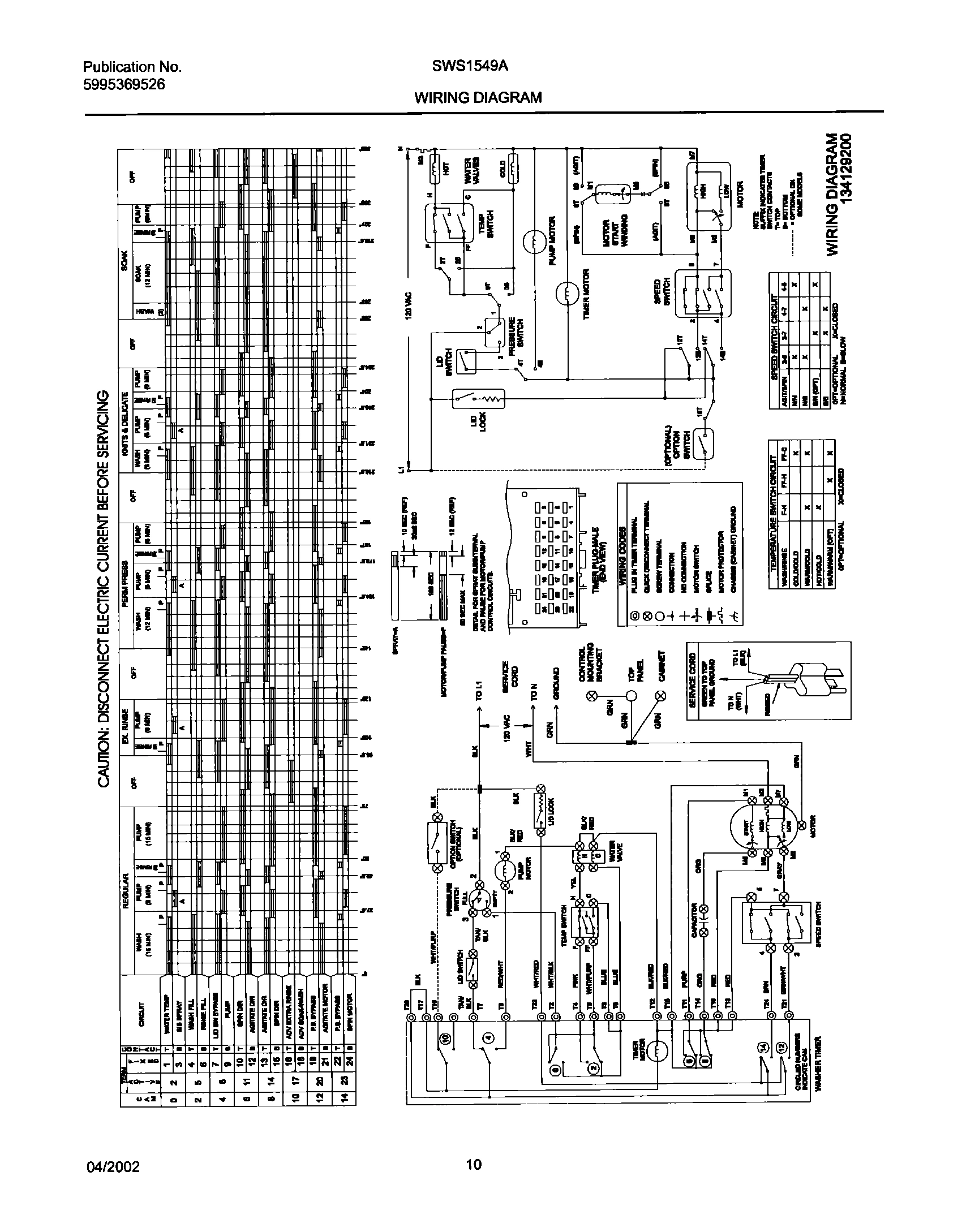 10 - 134129200 WIRING DIAGRAM