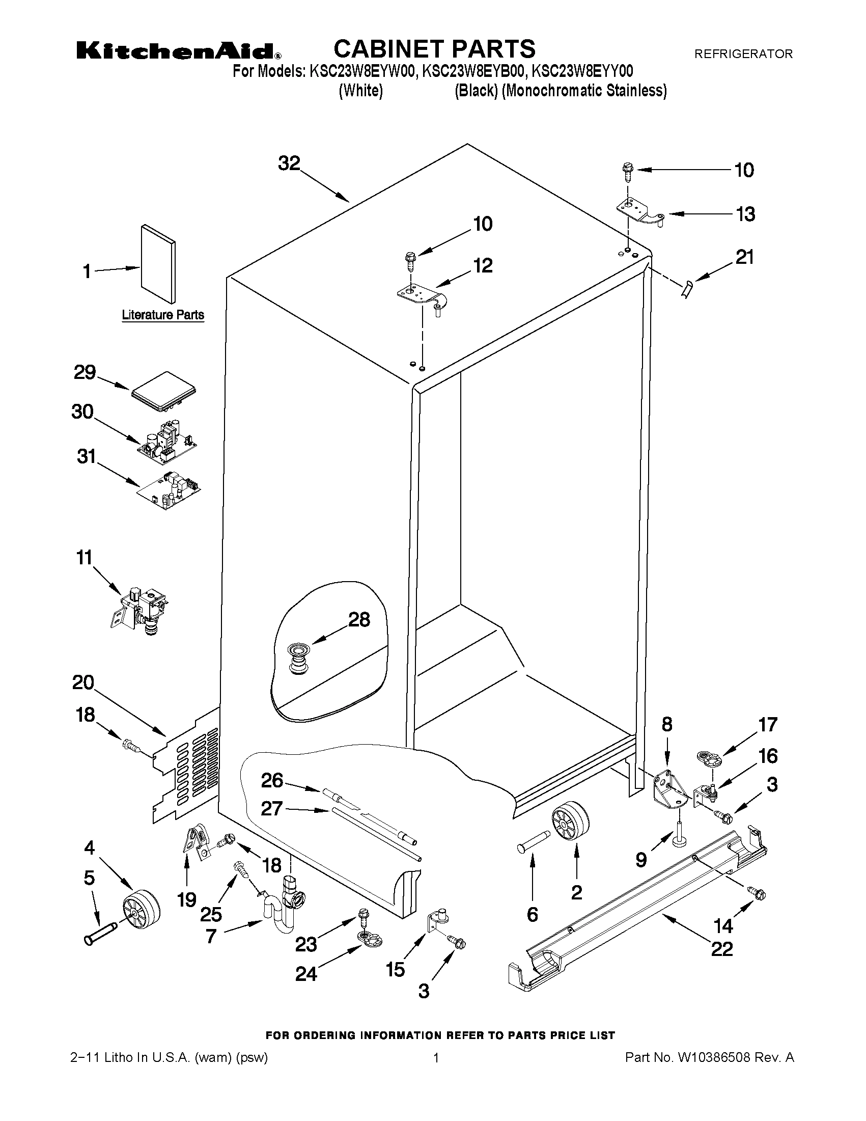 01 - CABINET PARTS