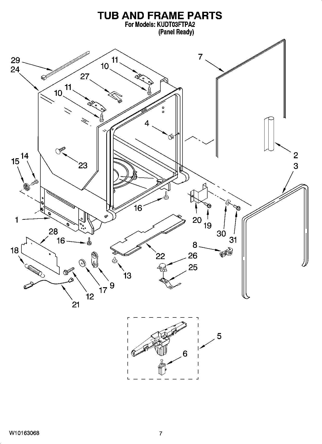 07 - TUB AND FRAME PARTS