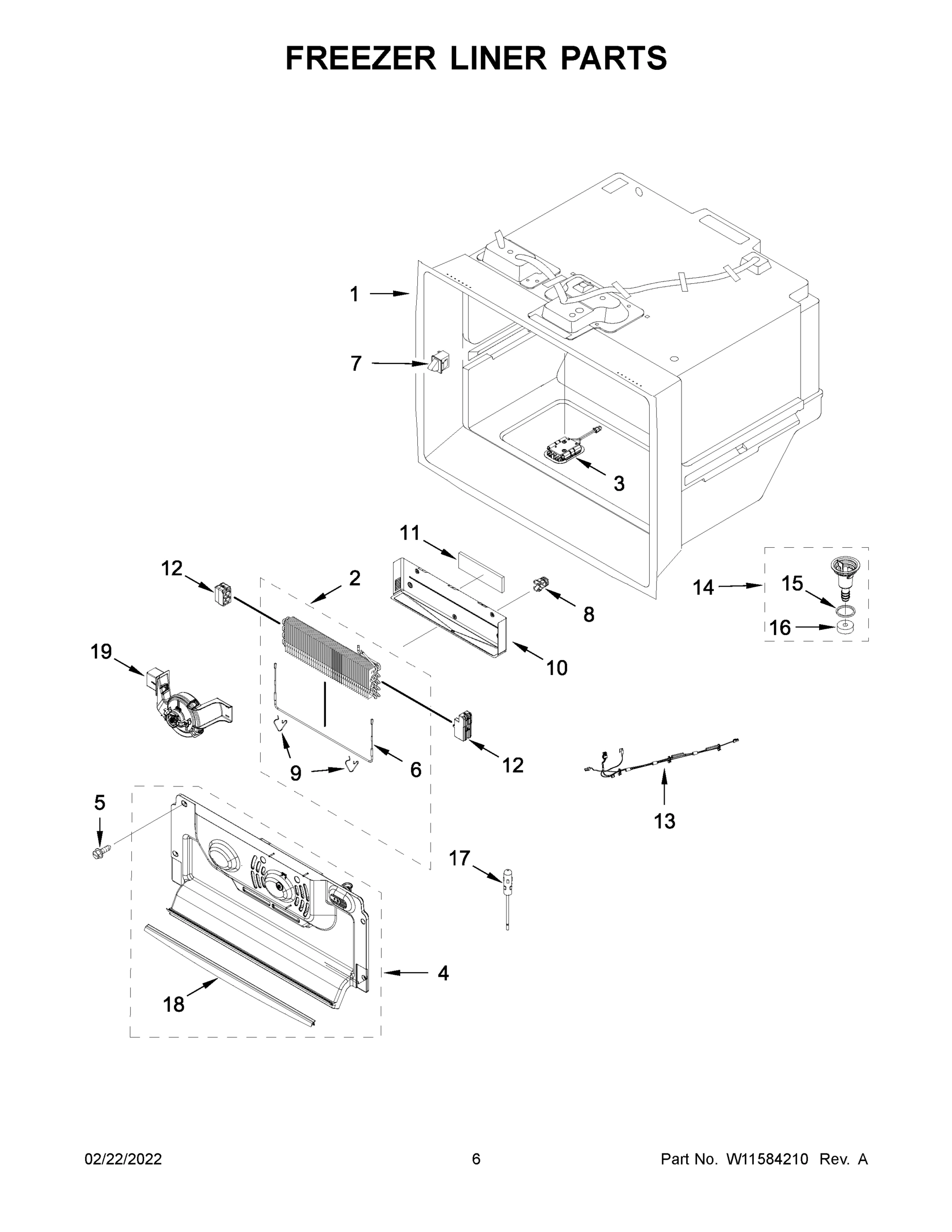 04 - FREEZER LINER PARTS
