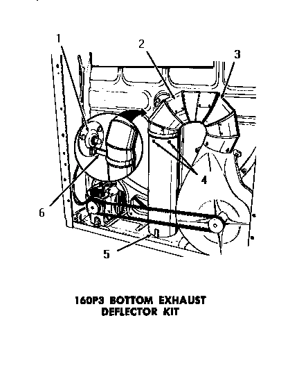 04 - 160P3 BOTTOM EXHAUST DEFLECTOR KIT