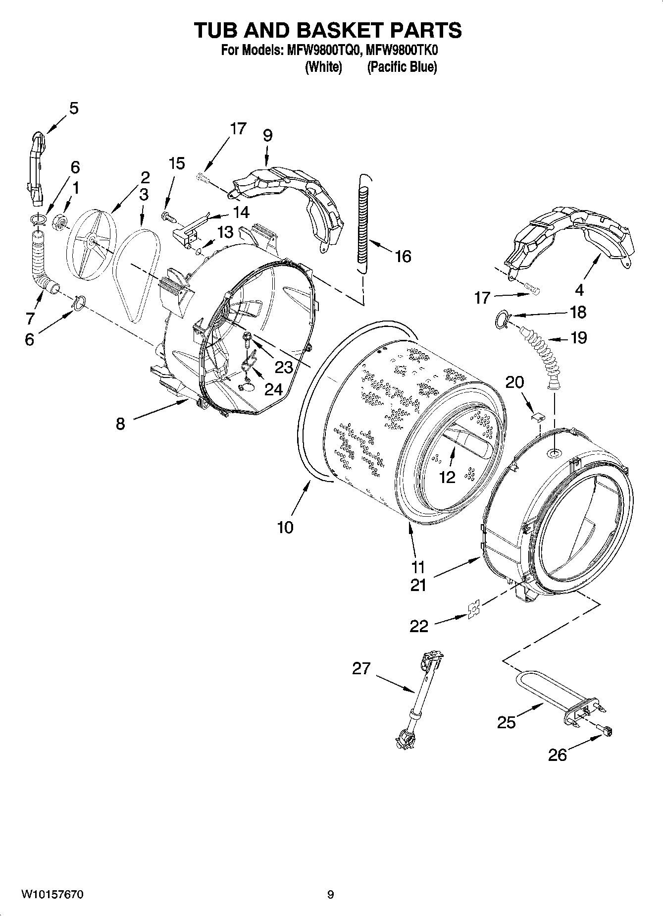 05 - TUB AND BASKET PARTS