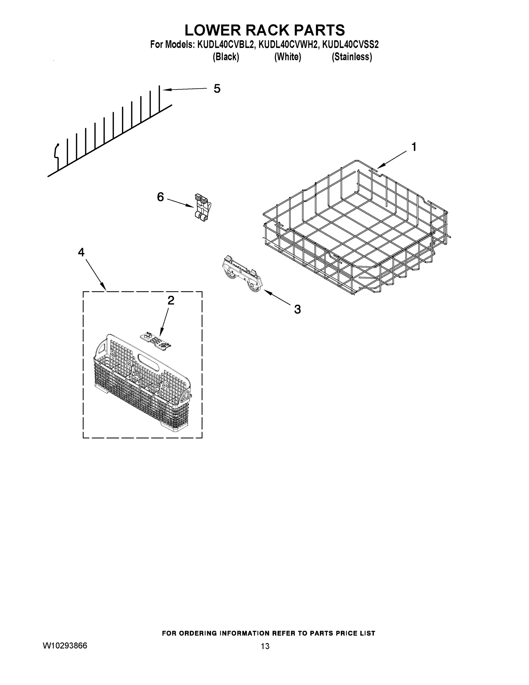 10 - LOWER RACK PARTS
