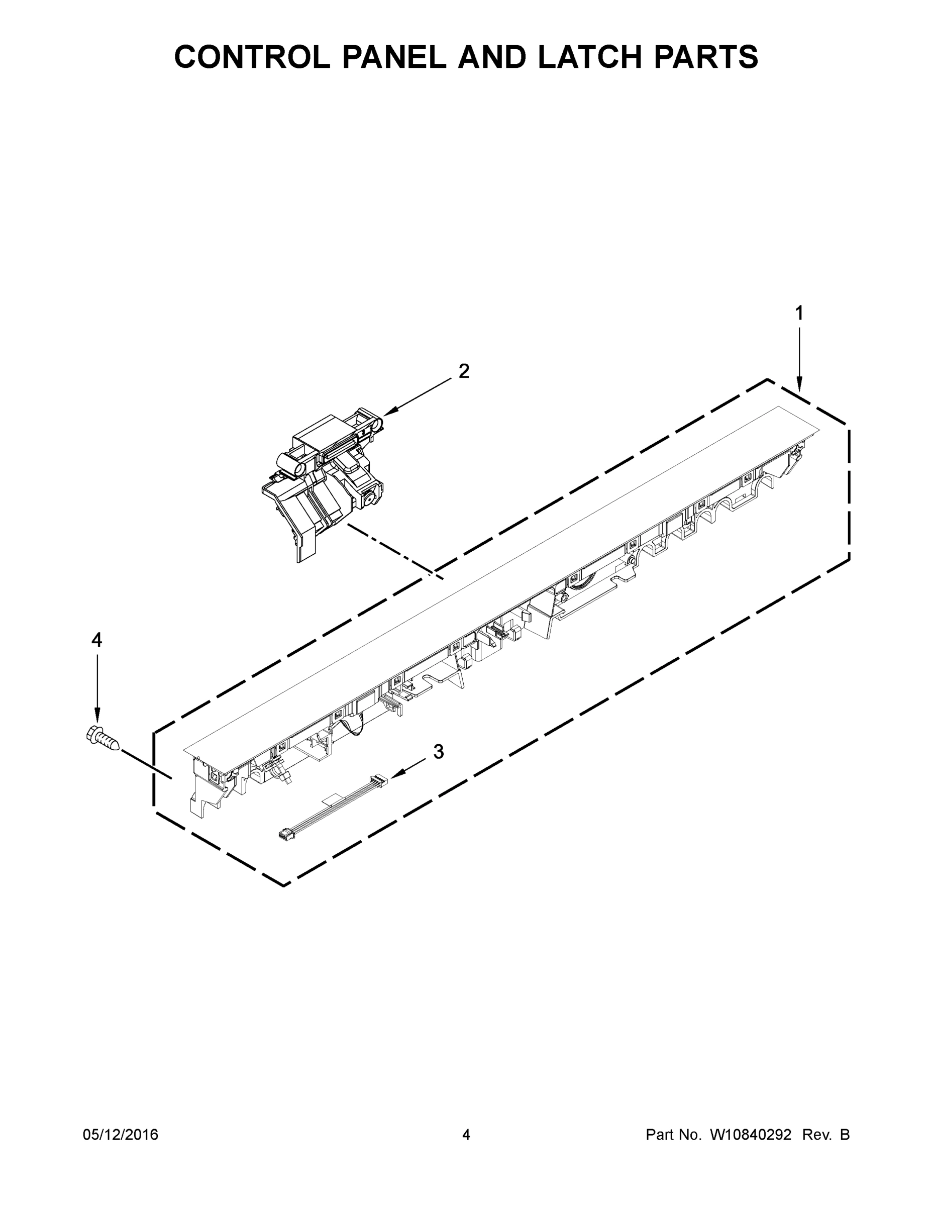 03 - CONTROL PANEL AND LATCH PARTS