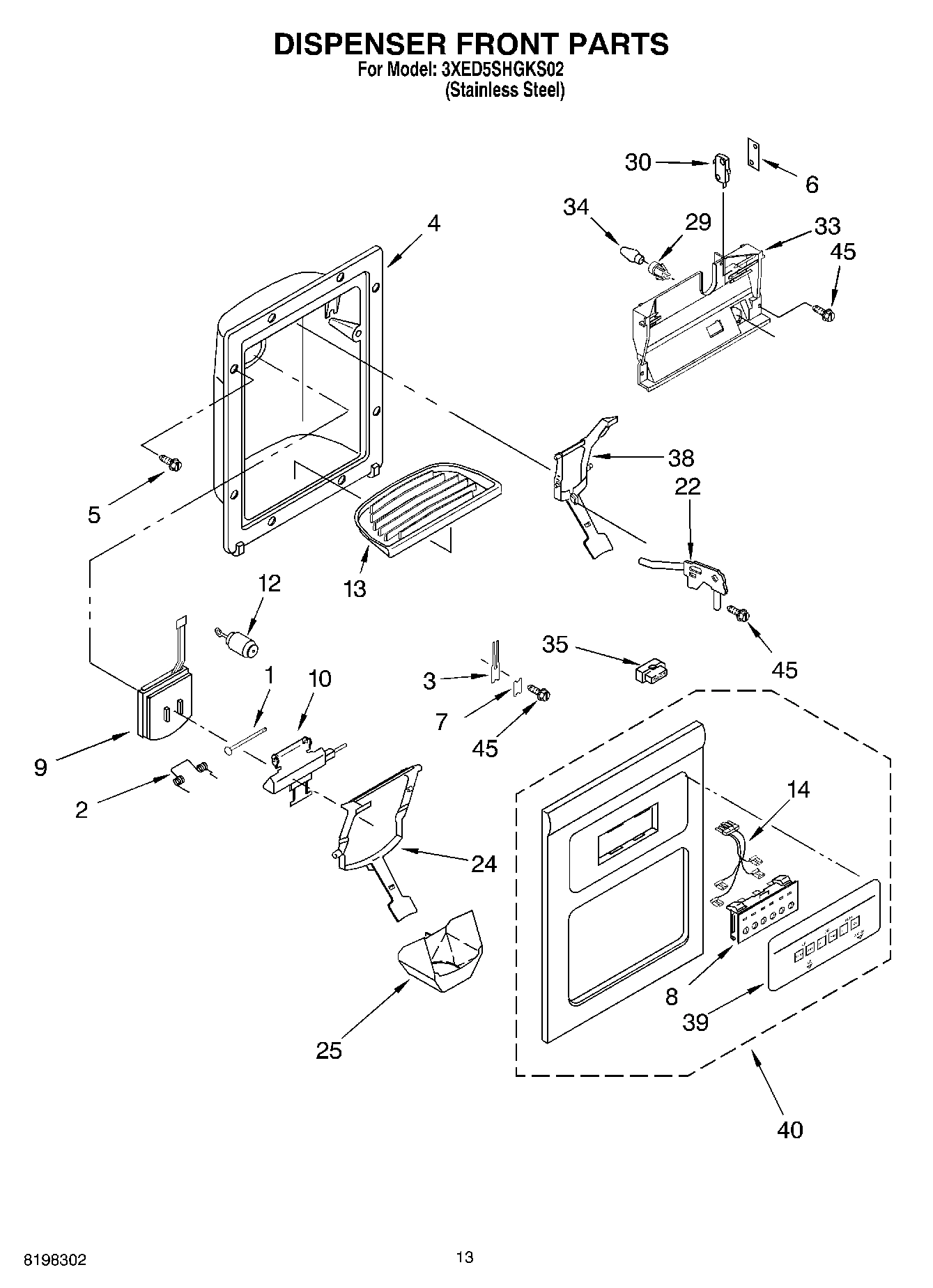 08 - DISPENSER FRONT PARTS