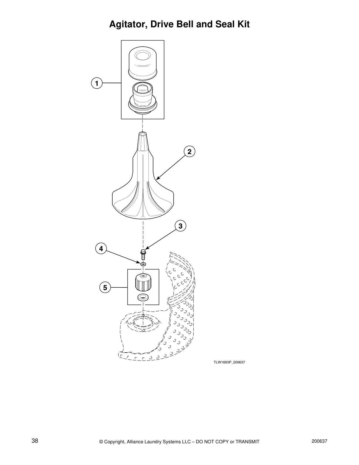 Agitator, Drive Bell and Seal Kit