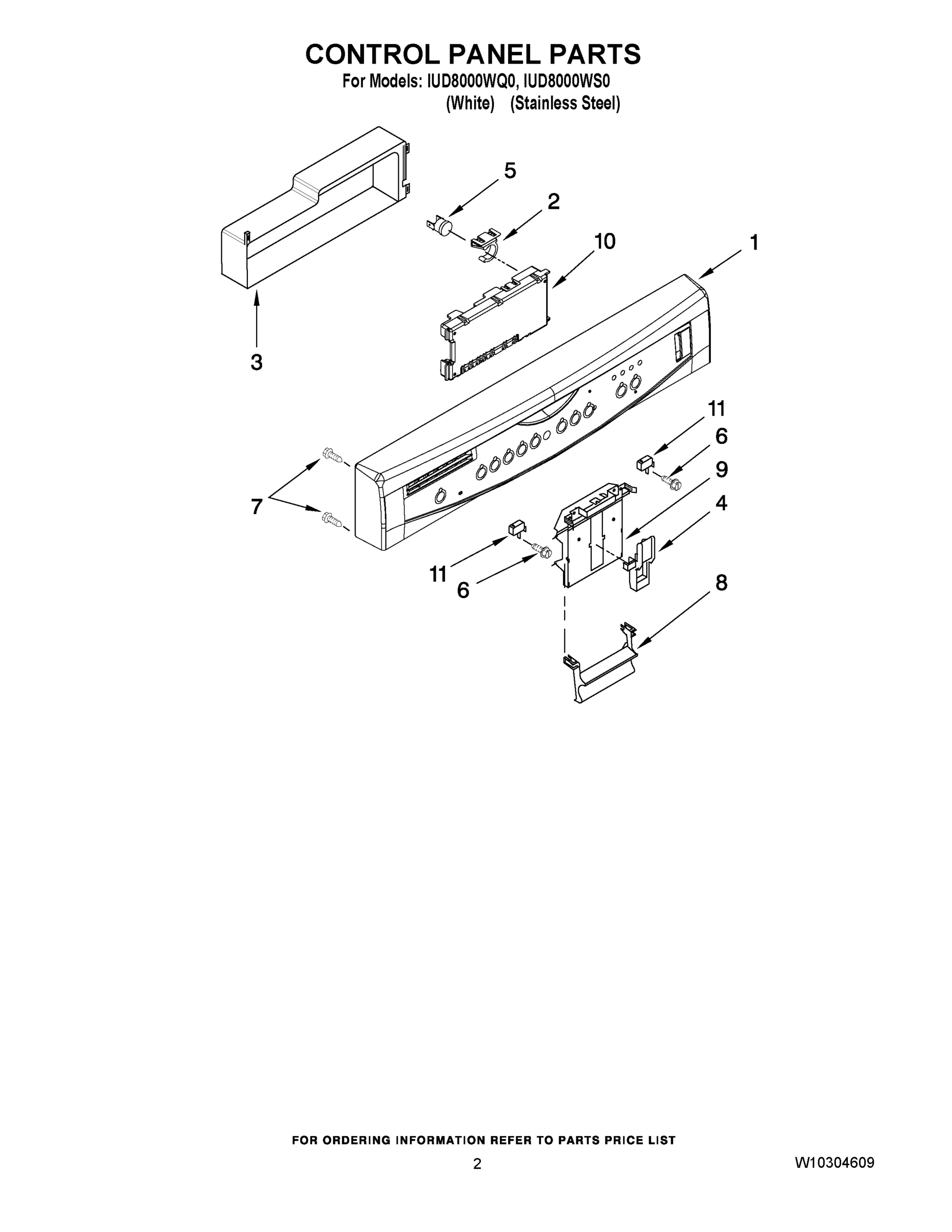 02 - CONTROL PANEL PARTS