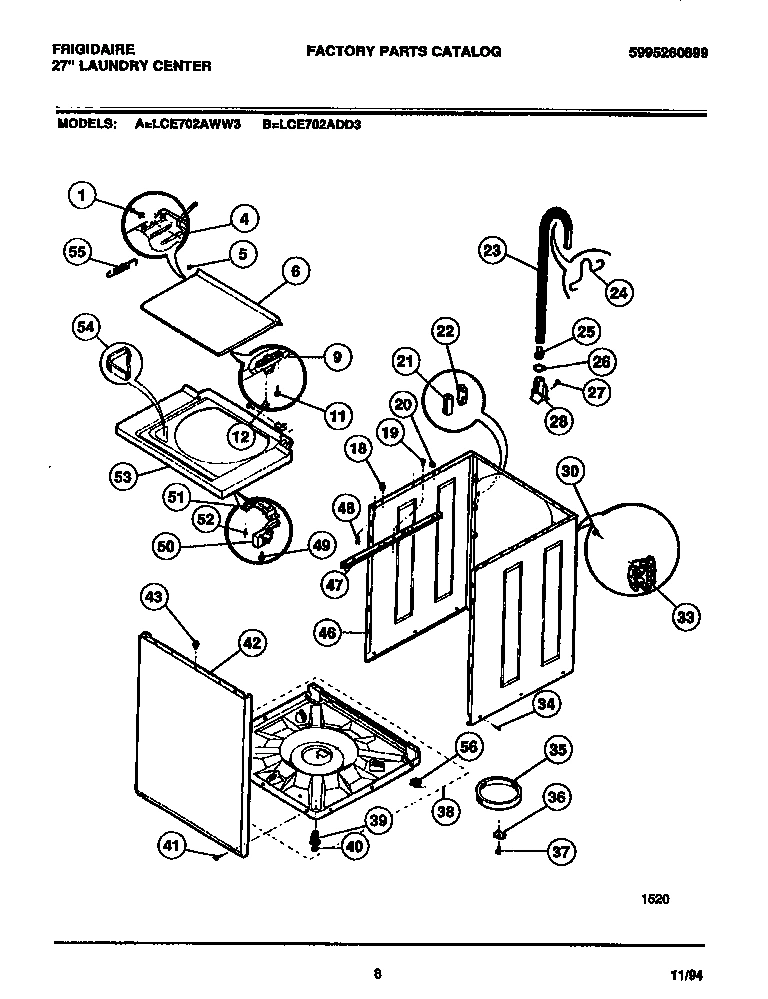 05 - WASHER - CABINET, TOP PANEL, BASE