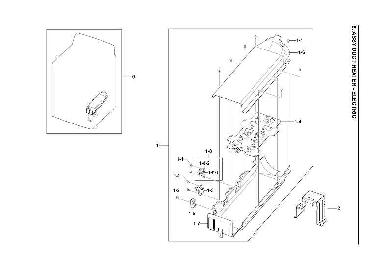 HEATER DUCT - ELECTRIC ASSY