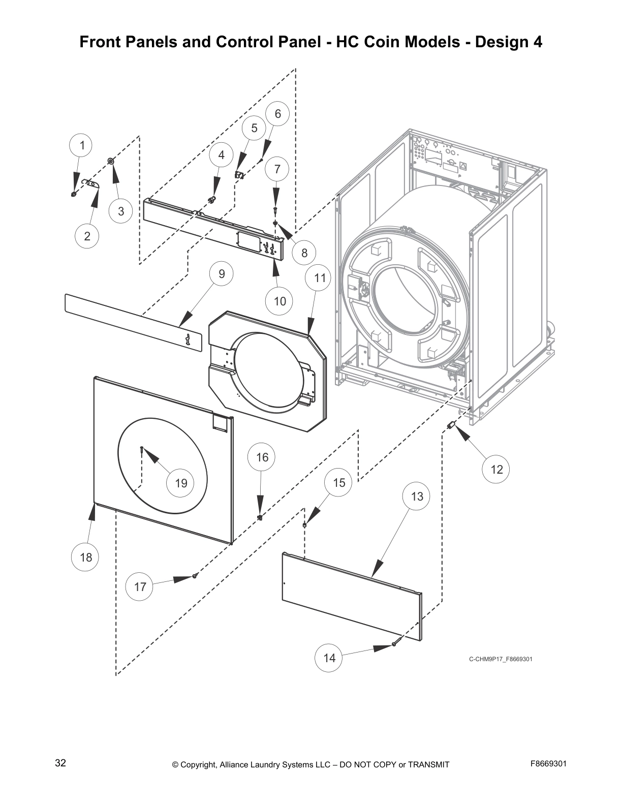 Front Panels and Control Panel - HC Coin Models - Design 4