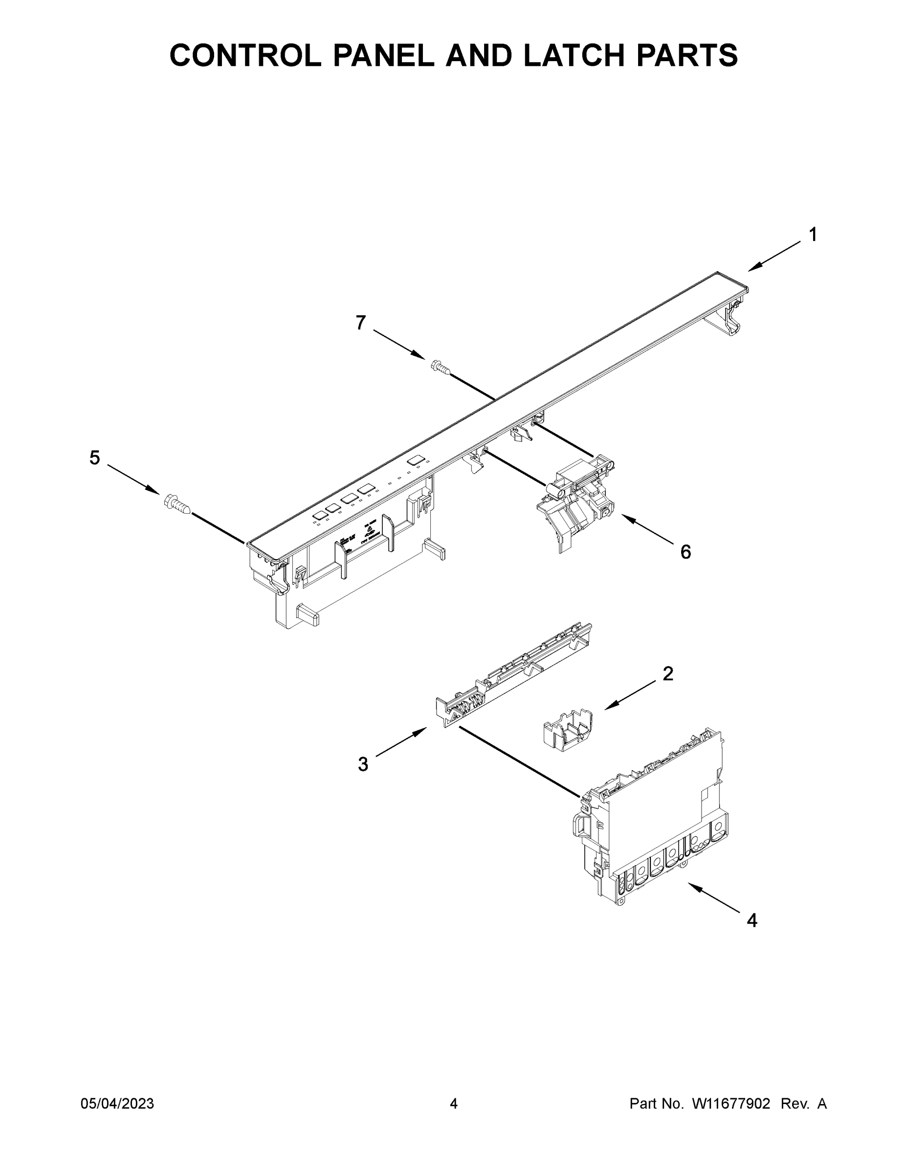 03 - CONTROL PANEL AND LATCH PARTS