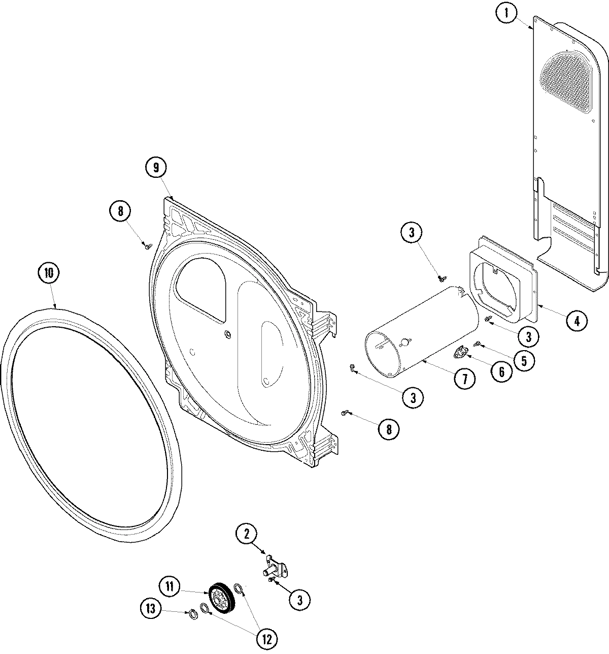 07 - REAR BULKHEAD, ROLLER & AIR DUCT
