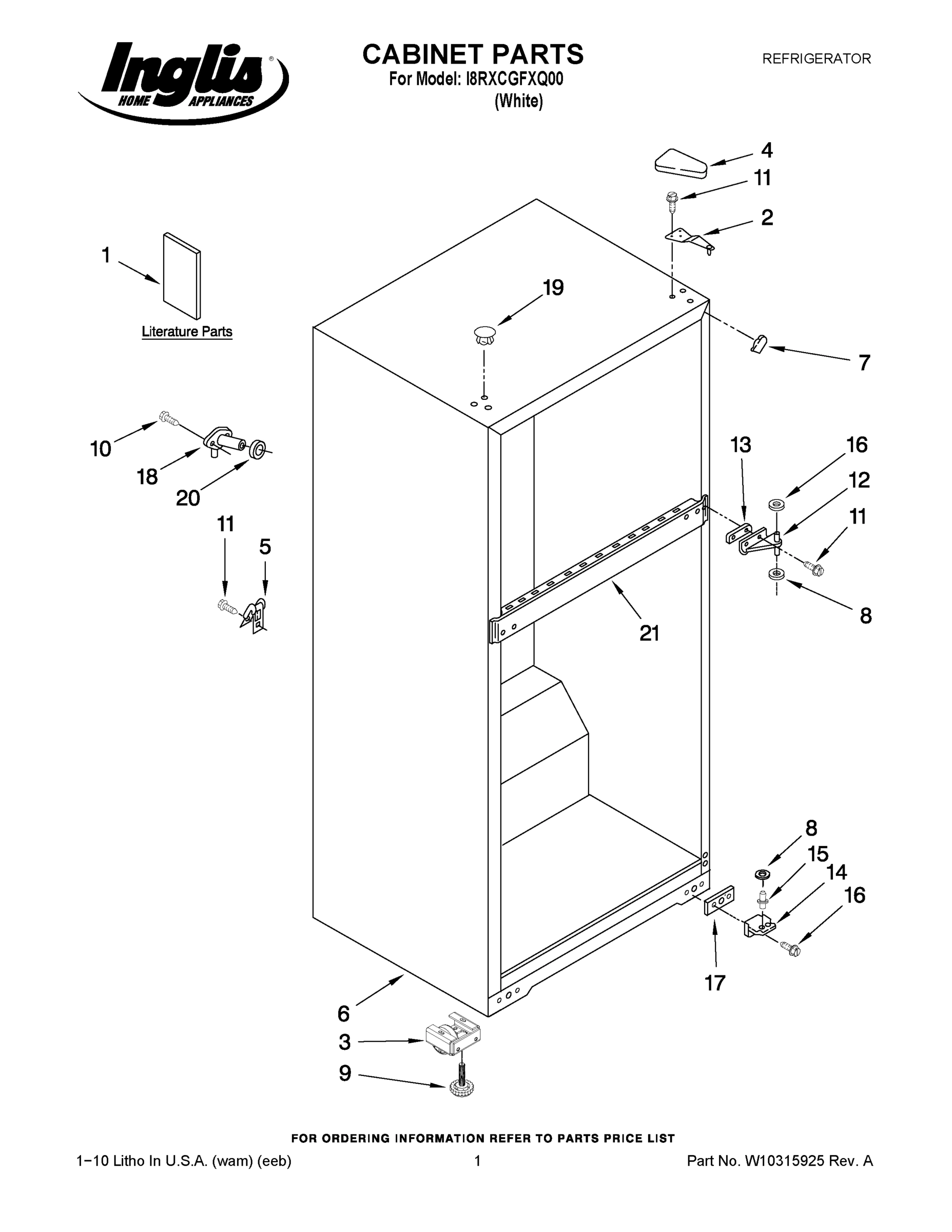 01 - CABINET PARTS