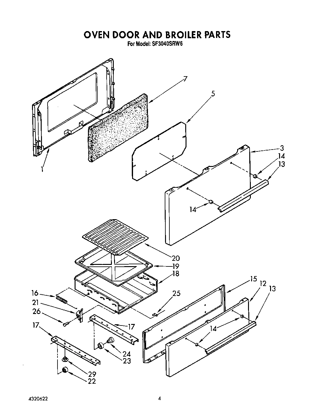04 - OVEN DOOR AND BROILER