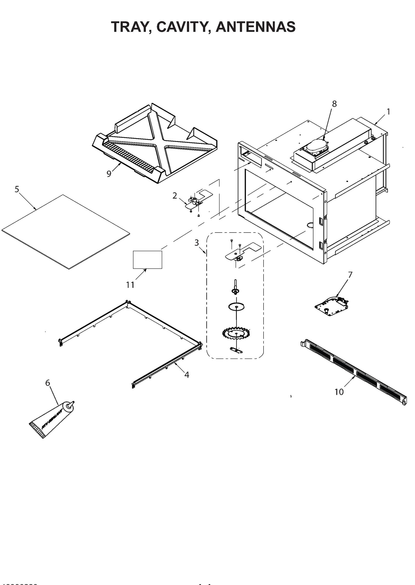TRAY, CAVITY, ANTENNAS