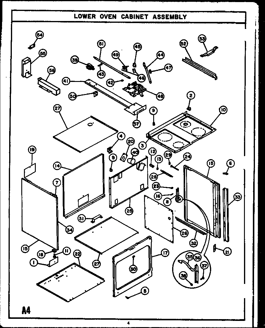 07 - LOWER OVEN CABINET ASSY