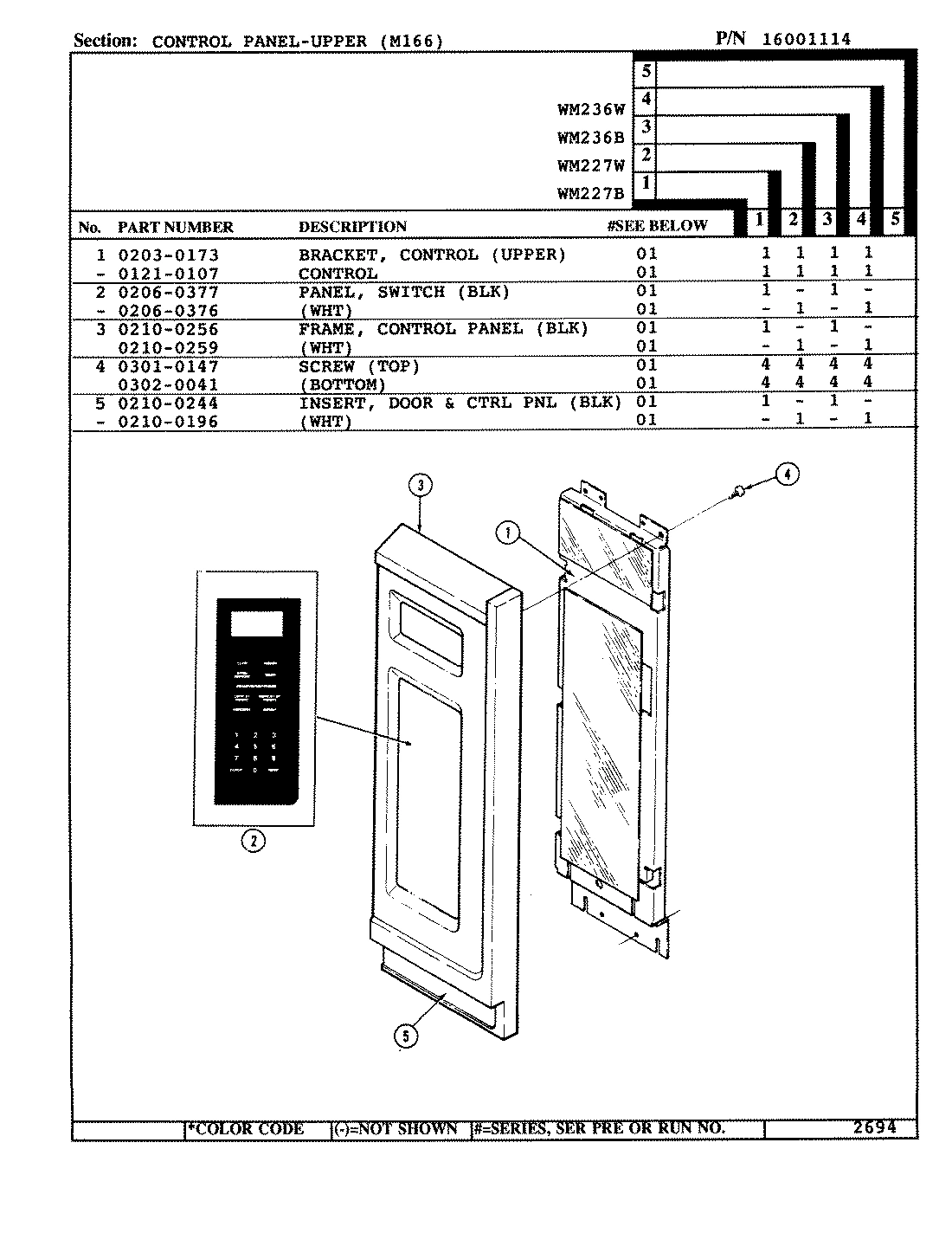04 - CONTROL PANEL-UPPER (M166)