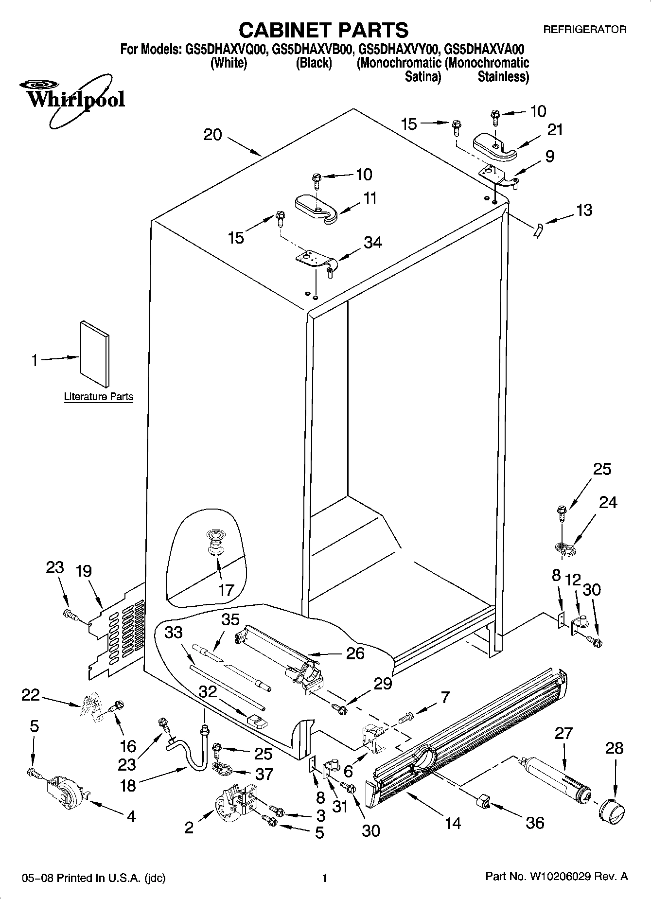 01 - CABINET PARTS