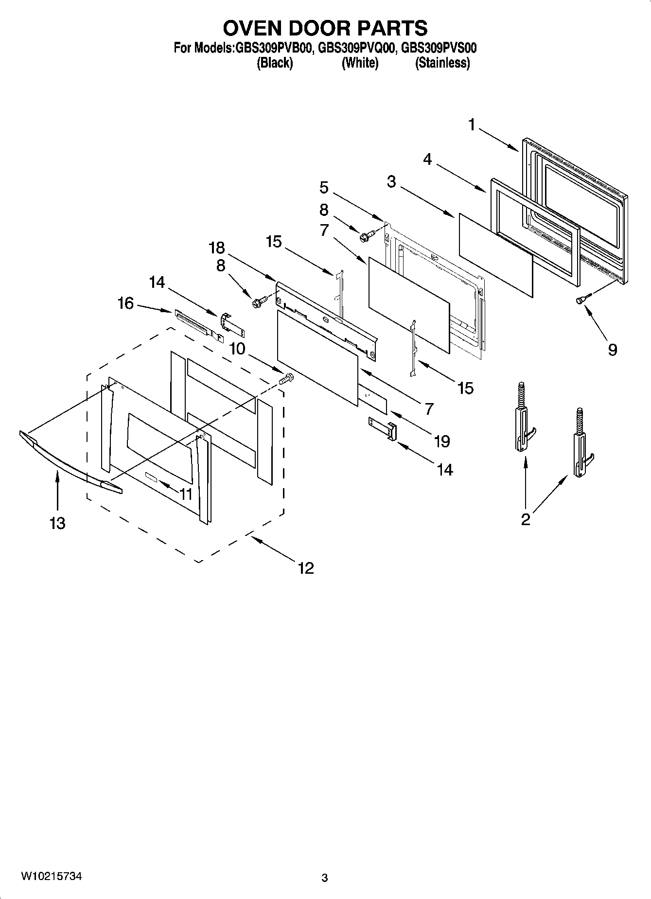 02 - OVEN DOOR PARTS