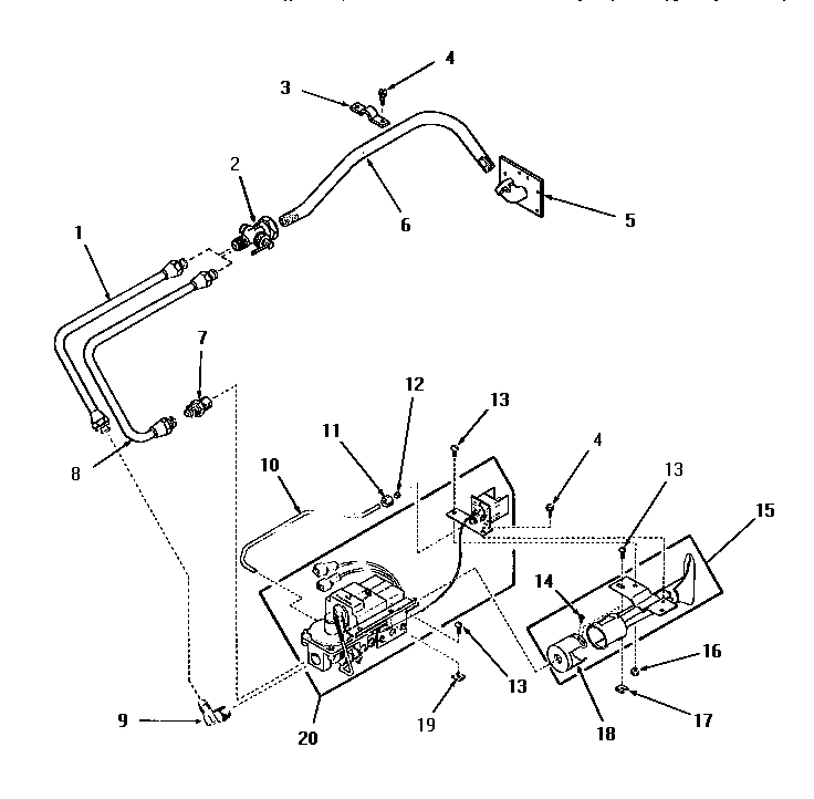 19 - NON-``M`` MODELS--STANDING PILOT BURNER