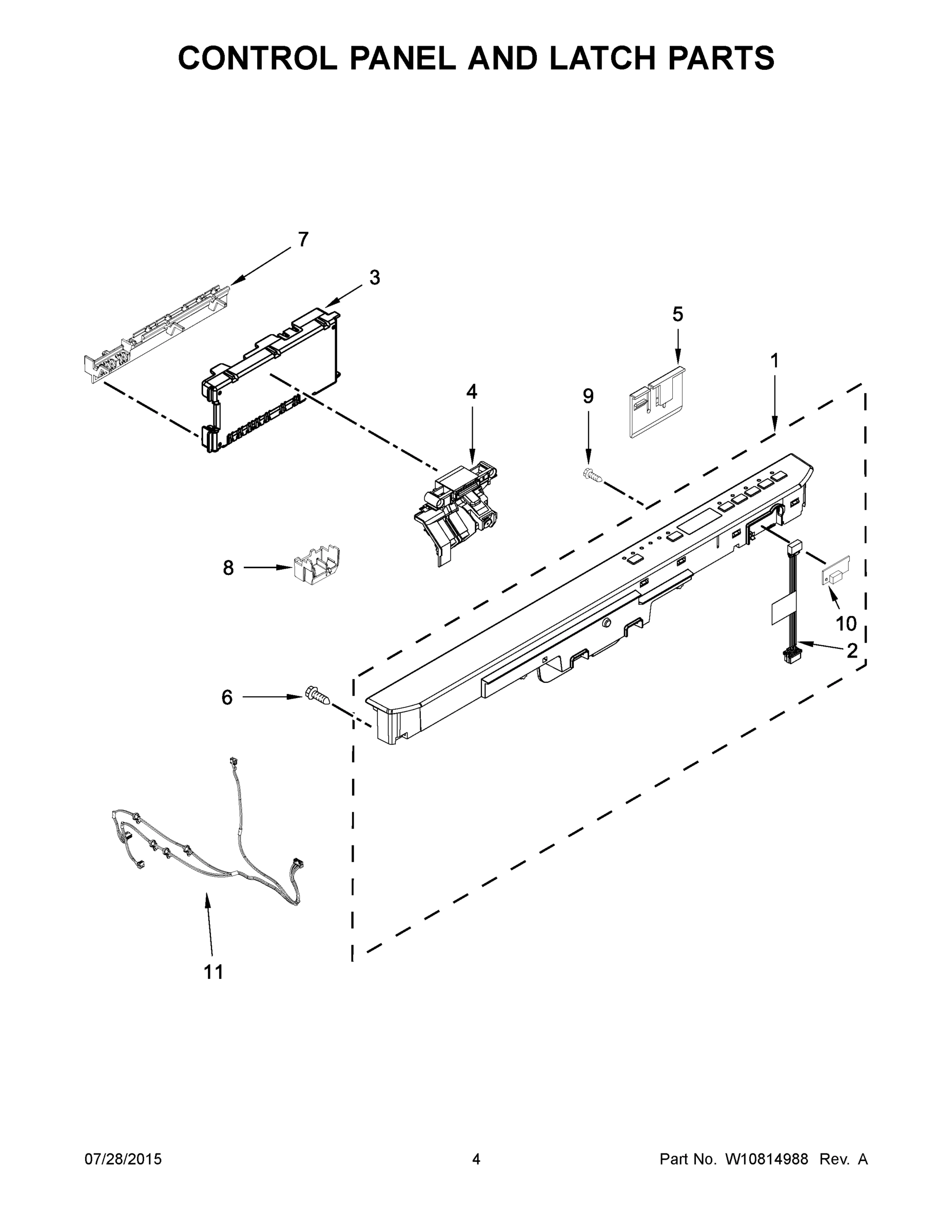 03 - CONTROL PANEL AND LATCH PARTS